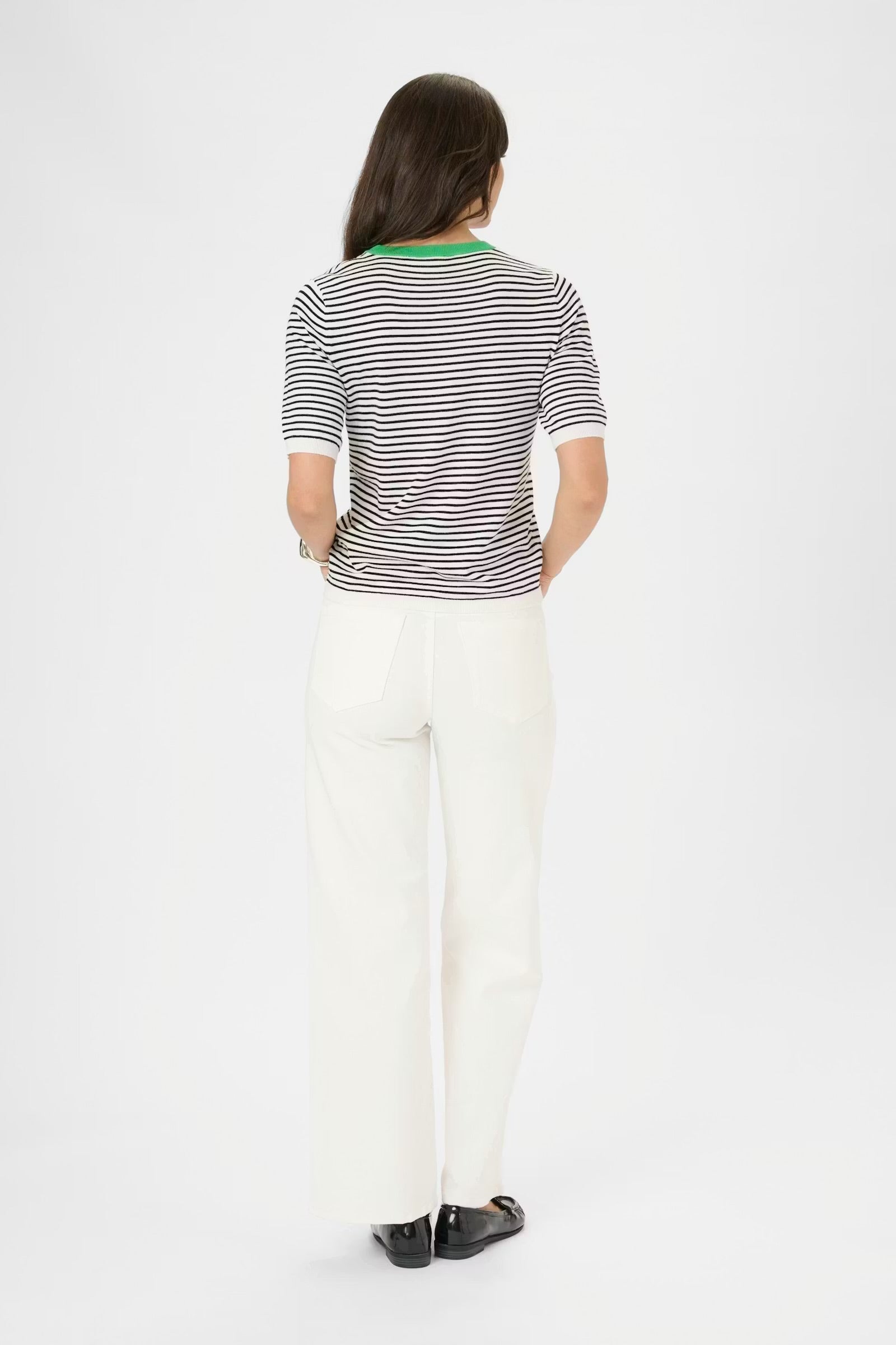 KAFFE LIZZA NARROW STRIPED PULLOVER