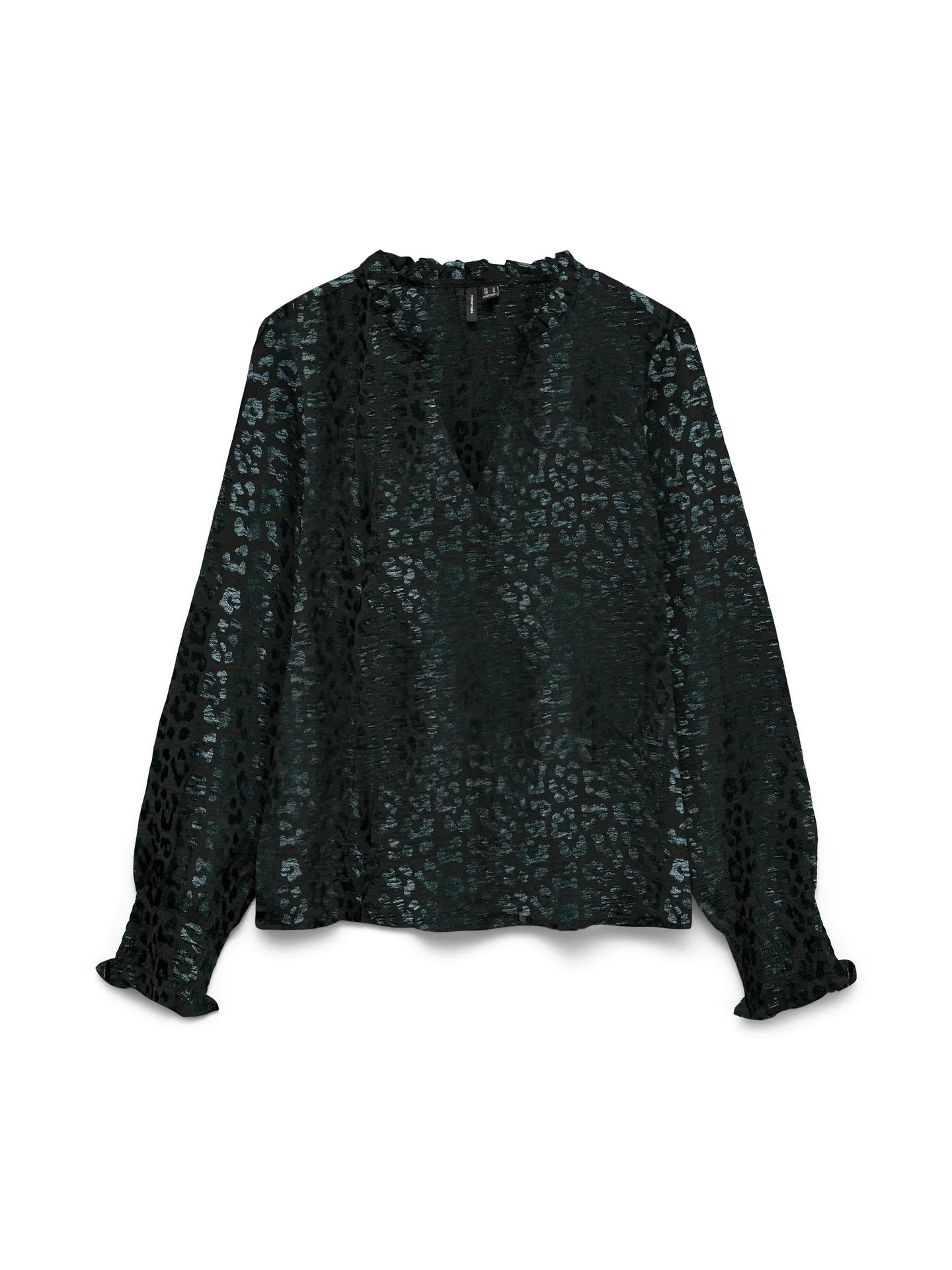 VERO MODA CARLA FOIL L/S V-NECK TOP