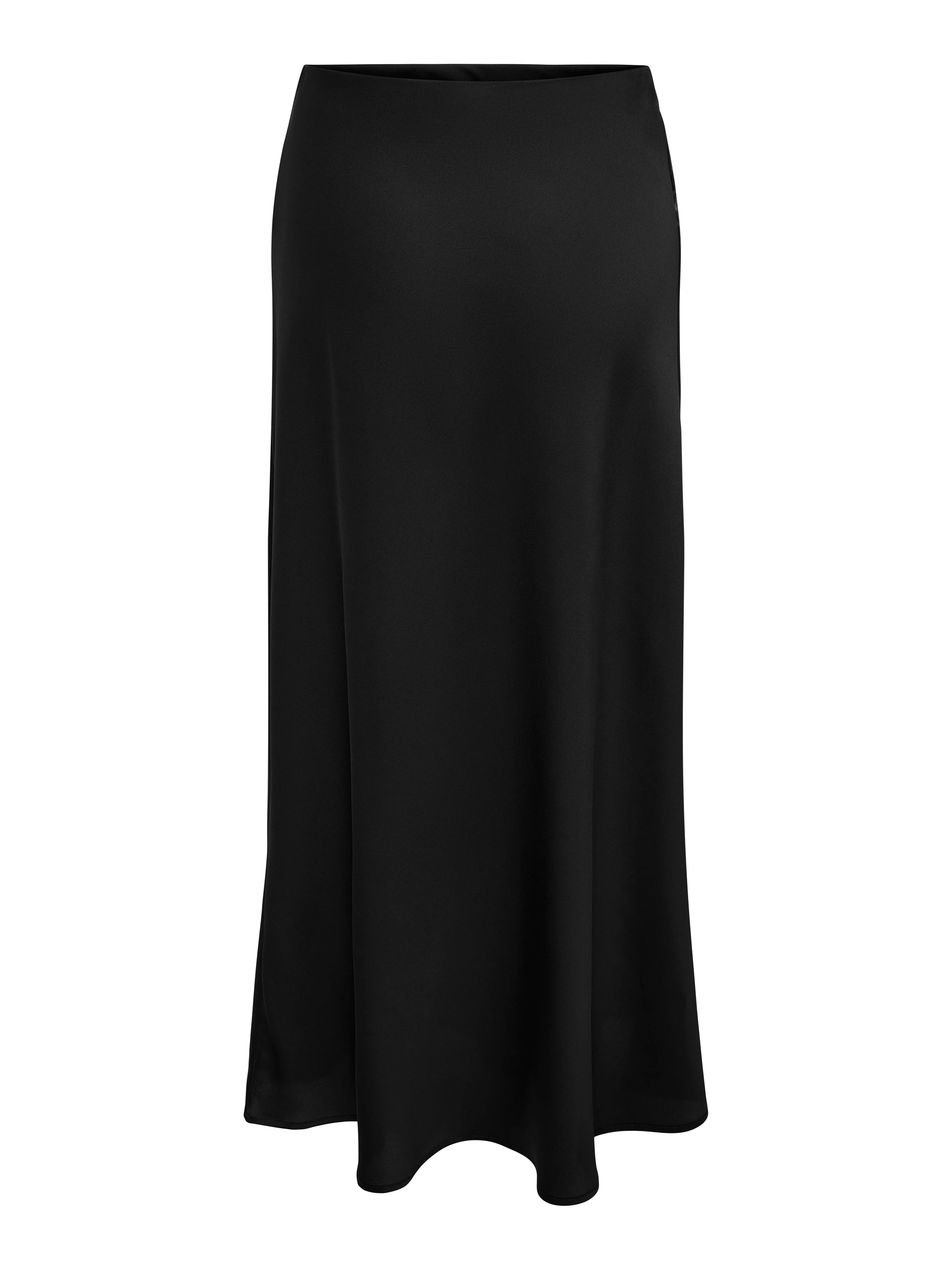 ONLY CHIGO ANKEL SATIN SKIRT - BLACK