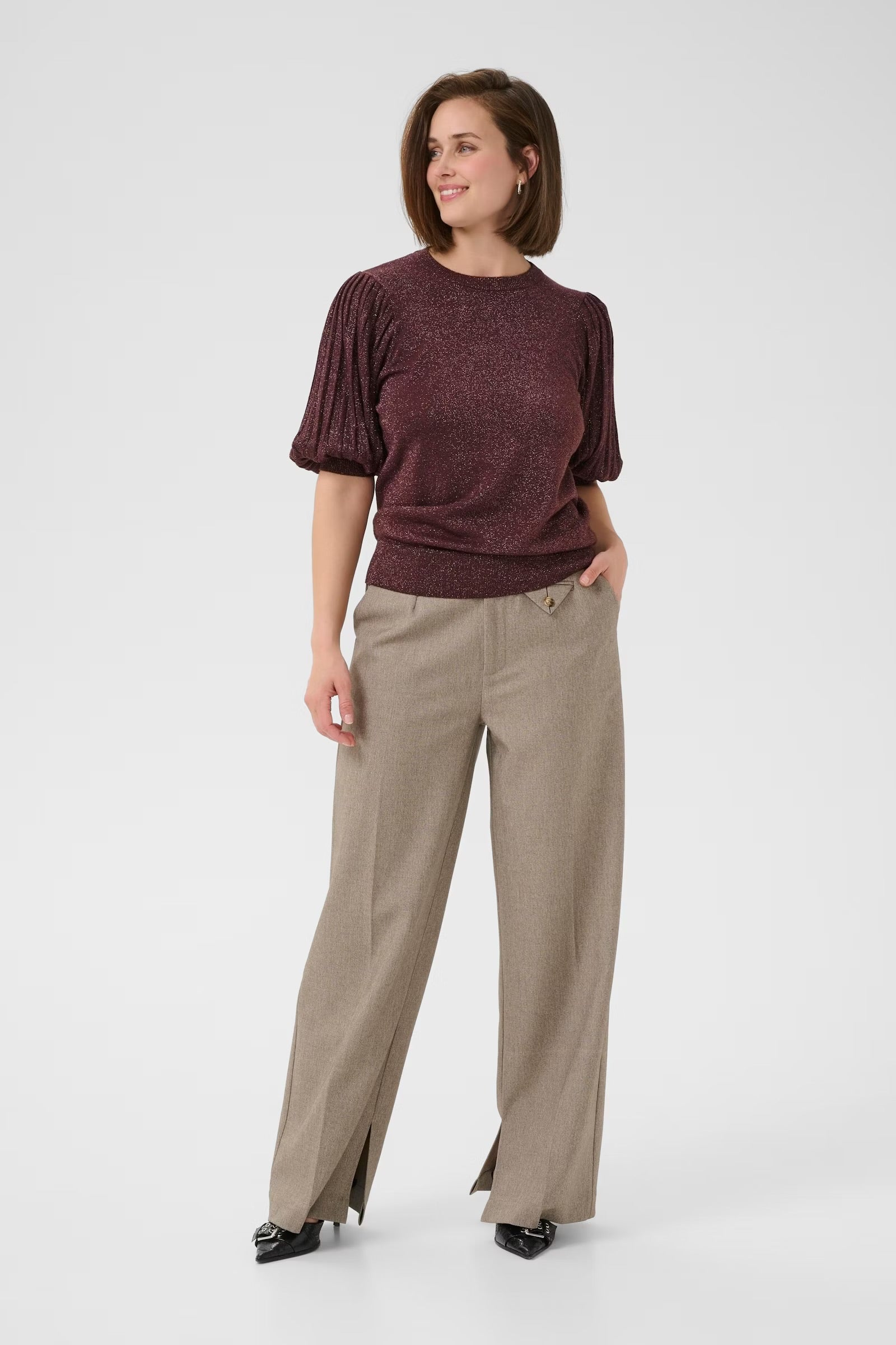 KAFFE REGINA PLEAT PULLOVER