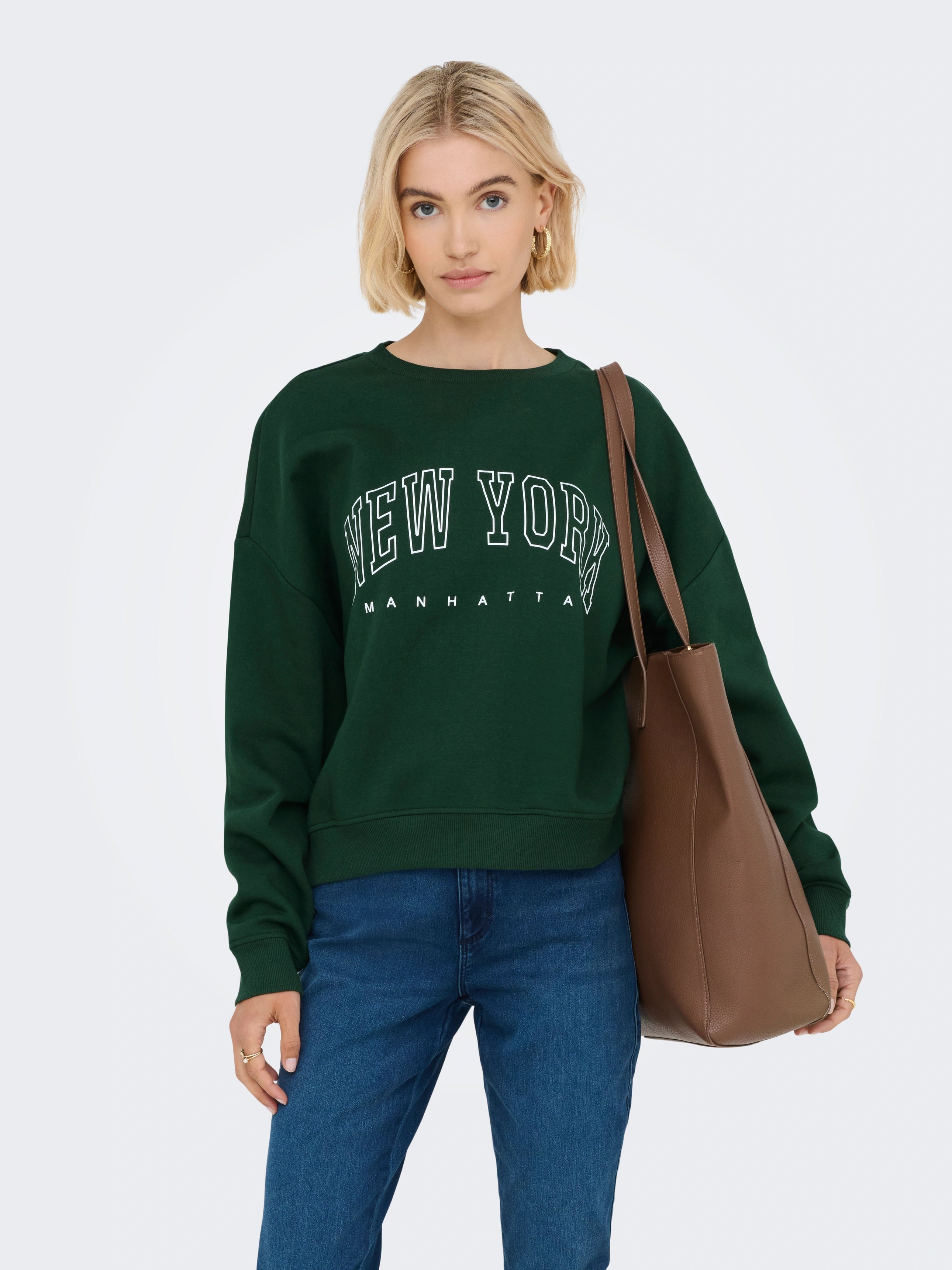 ONLY SWEAT LIFE L/S CREW O.SIZE STATE