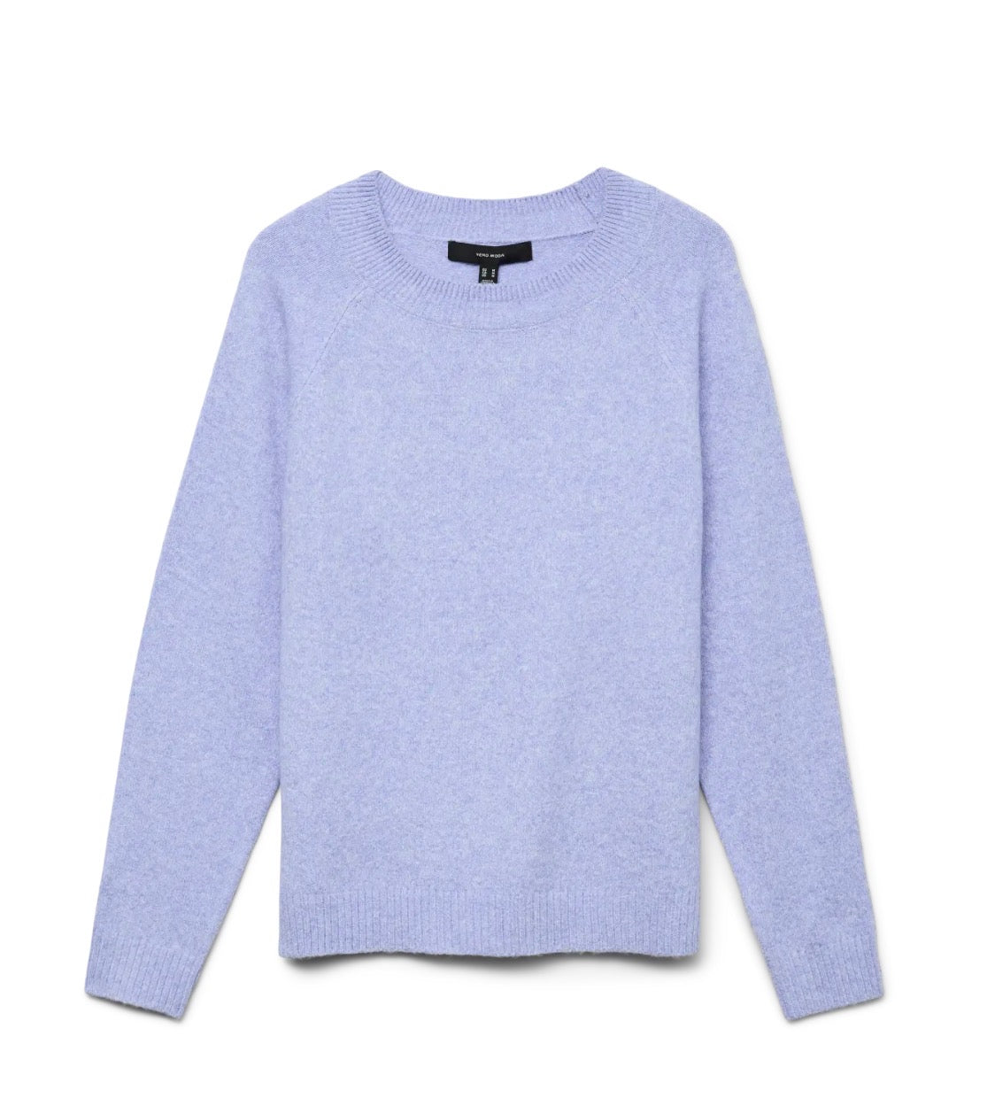 VERO MODA DOFFY LS O-NECK BLOUSE - JACARANDA/MELANGE