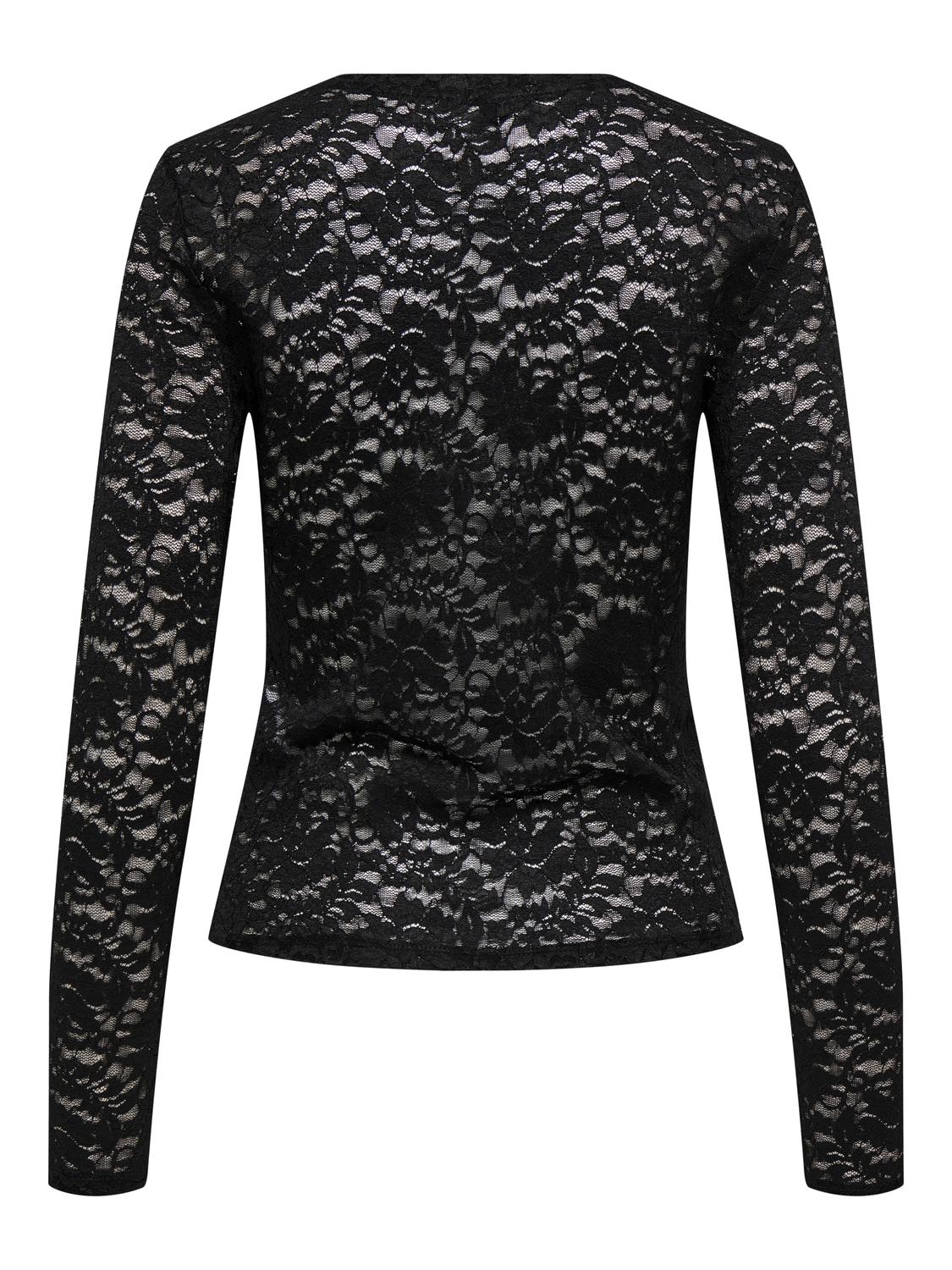 ONLY NIKKA L/S O-NECK LACE TOP