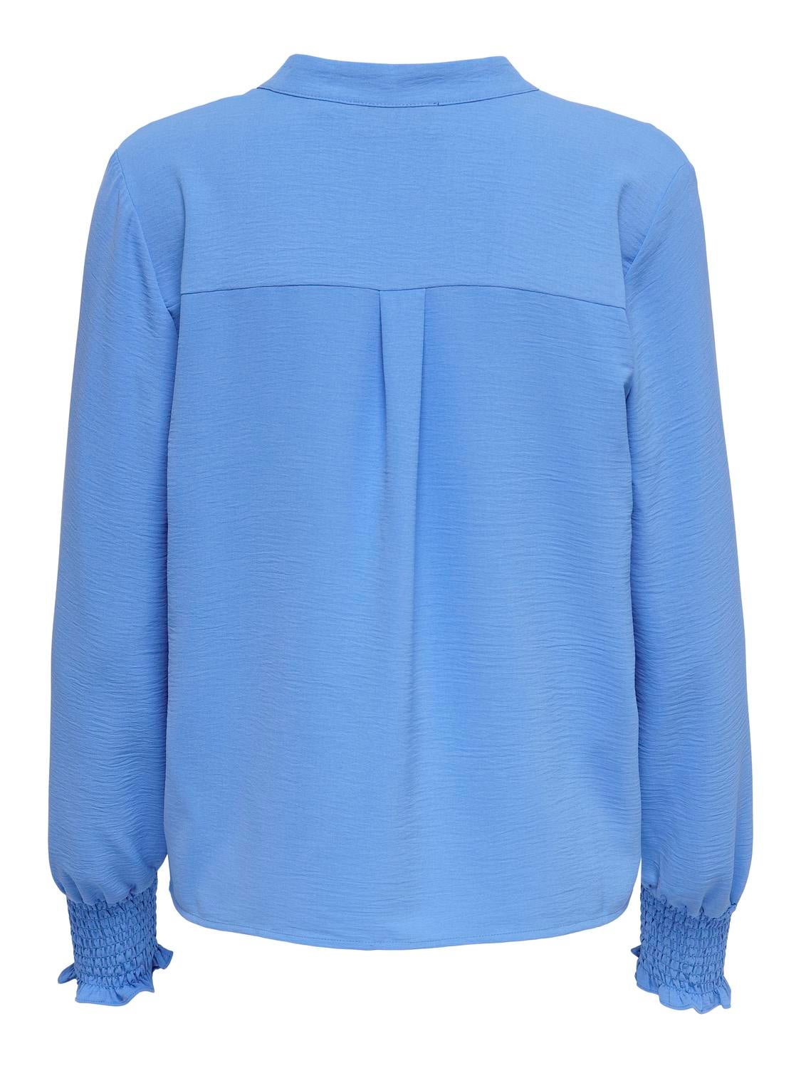 ONLY METTE V-NECK LS SMOCK TOP
