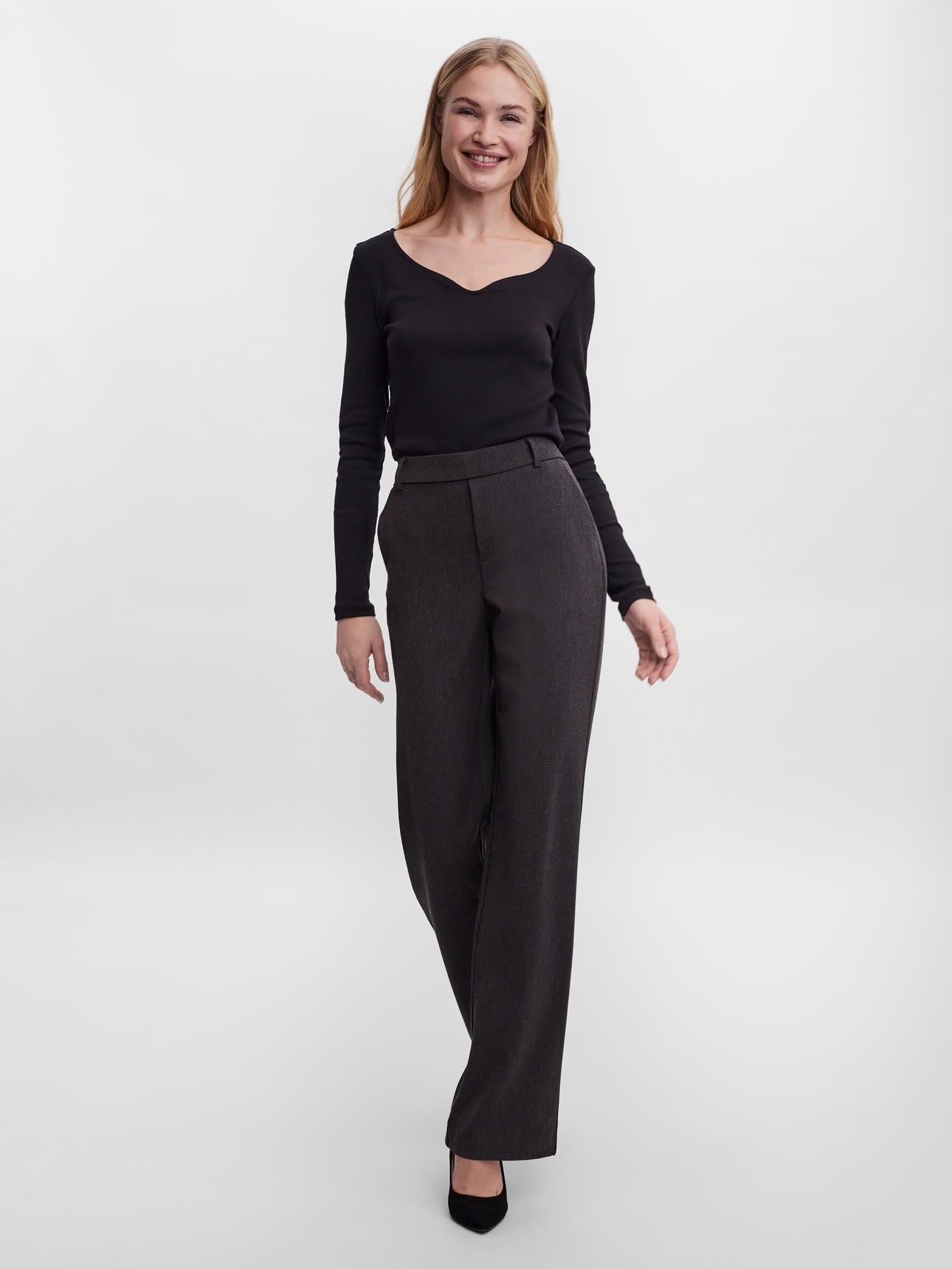 VERO MODA MAYA MW STRAIGHT SOLID PANT