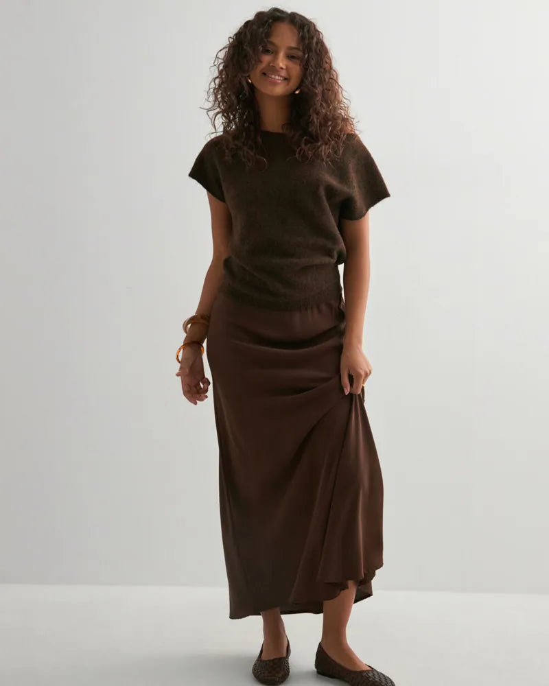 PIECES FRANAN HW ANKLE SKIRT
