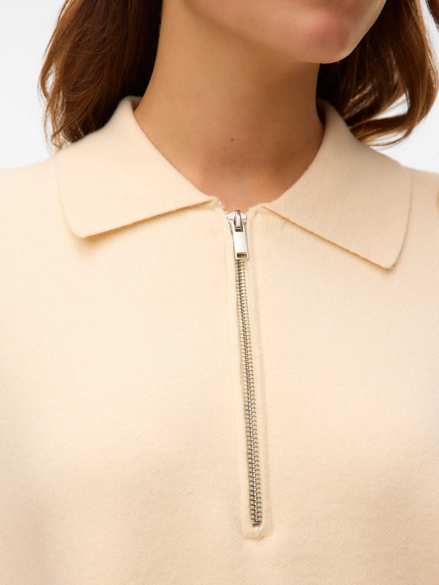 VERO MODA GOLD 2/4 POLONECK PULLOVER