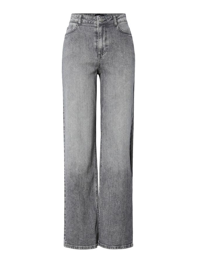PIECES SILKE MW WIDE JEANS