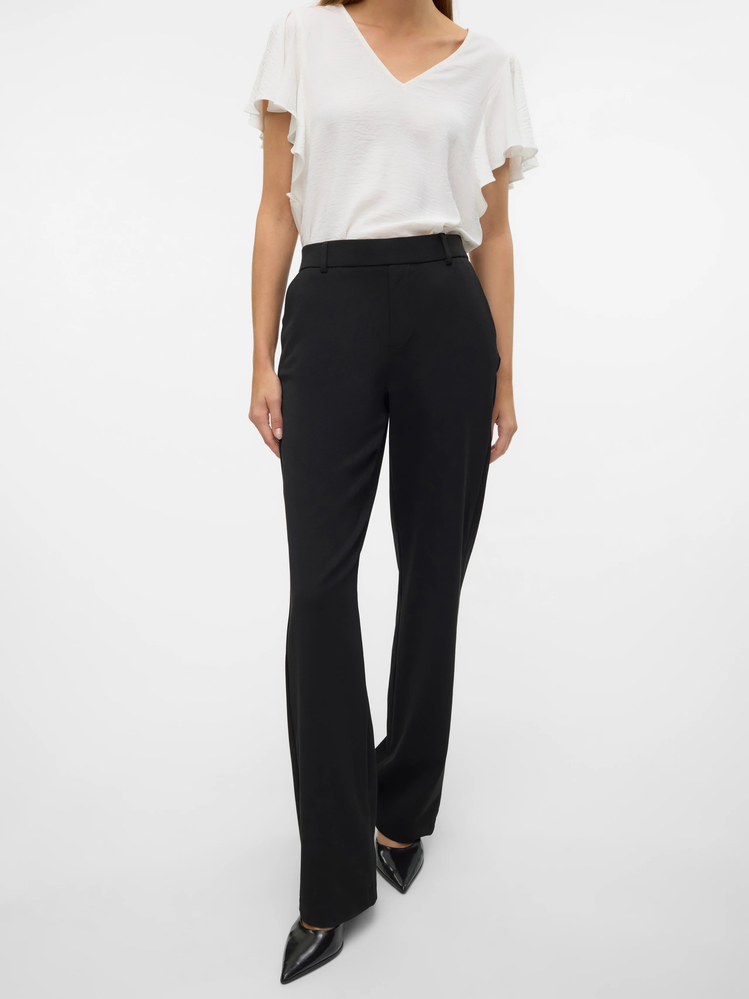 VERO MODA MAYA MW STRAIGHT SOLID PANT