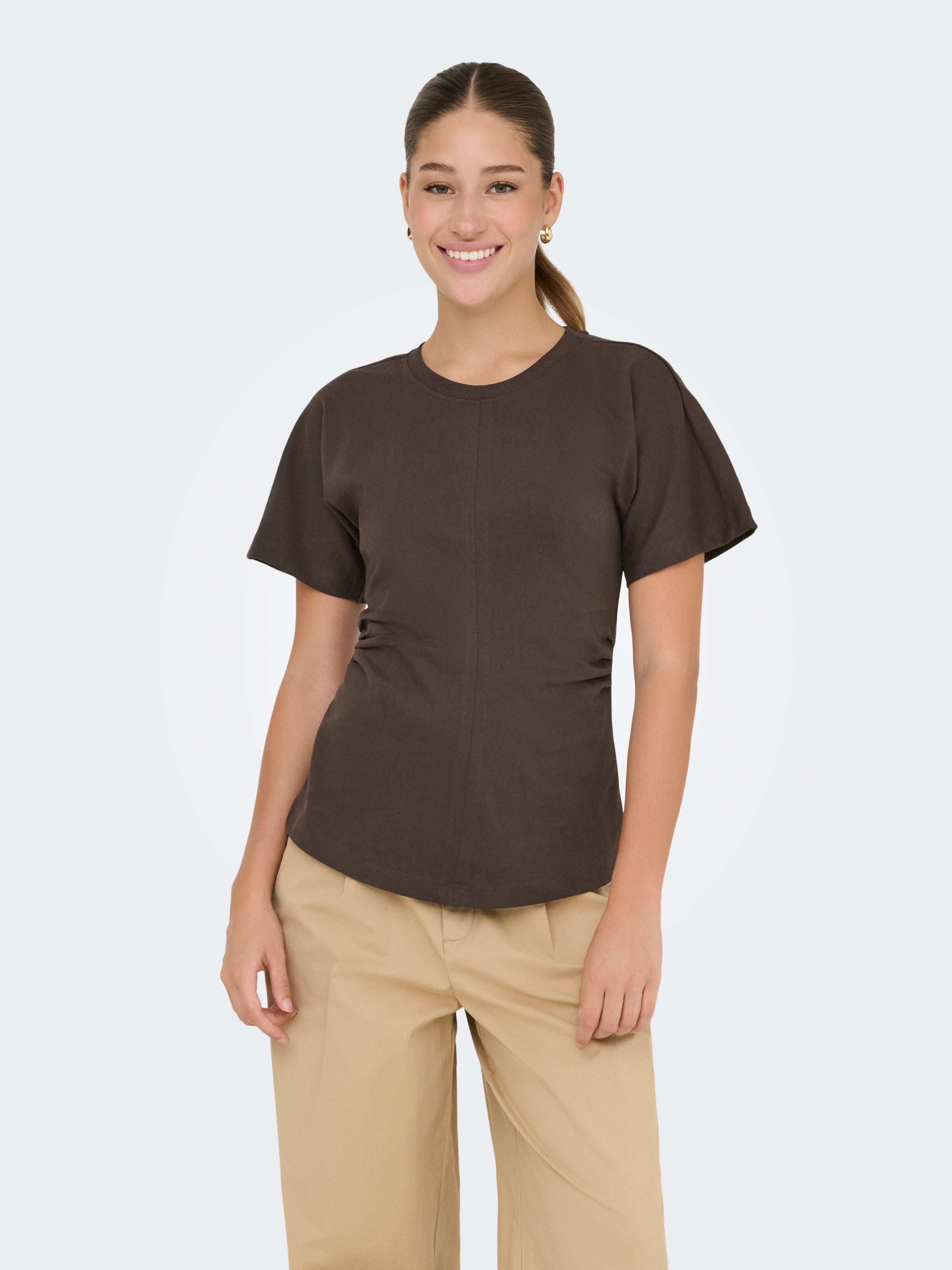 ONLY MARIE LIFE S/S RUCHING TOP