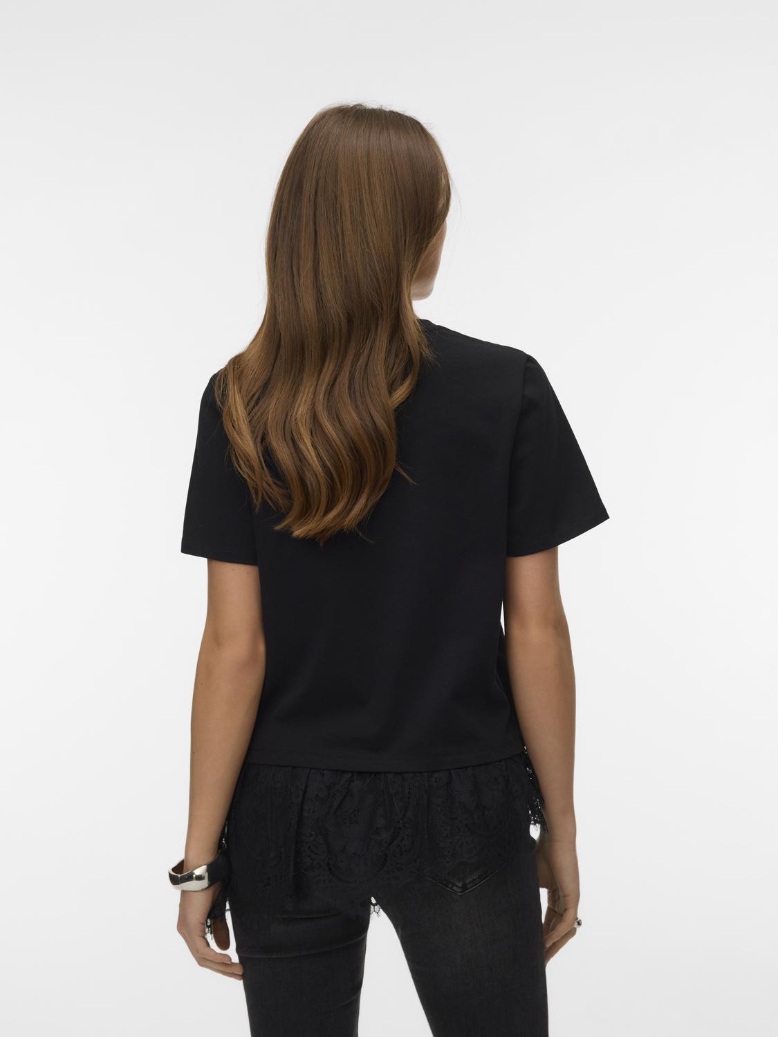 VERO MODA BRIT SS O-NECK LACE T-SHIRT