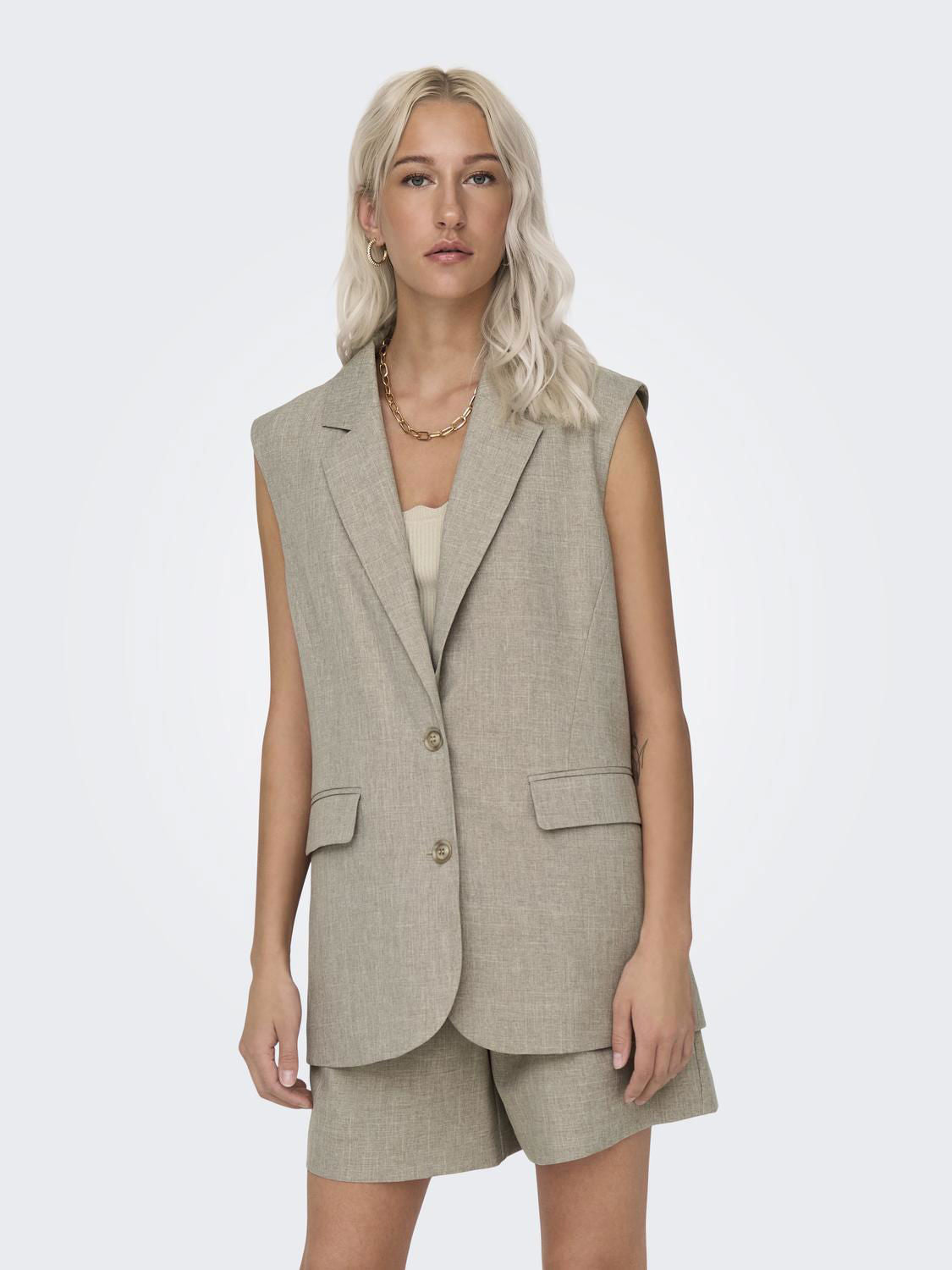 ONLY LINDA S/L MEL OVERSIZE WAISTCOAT