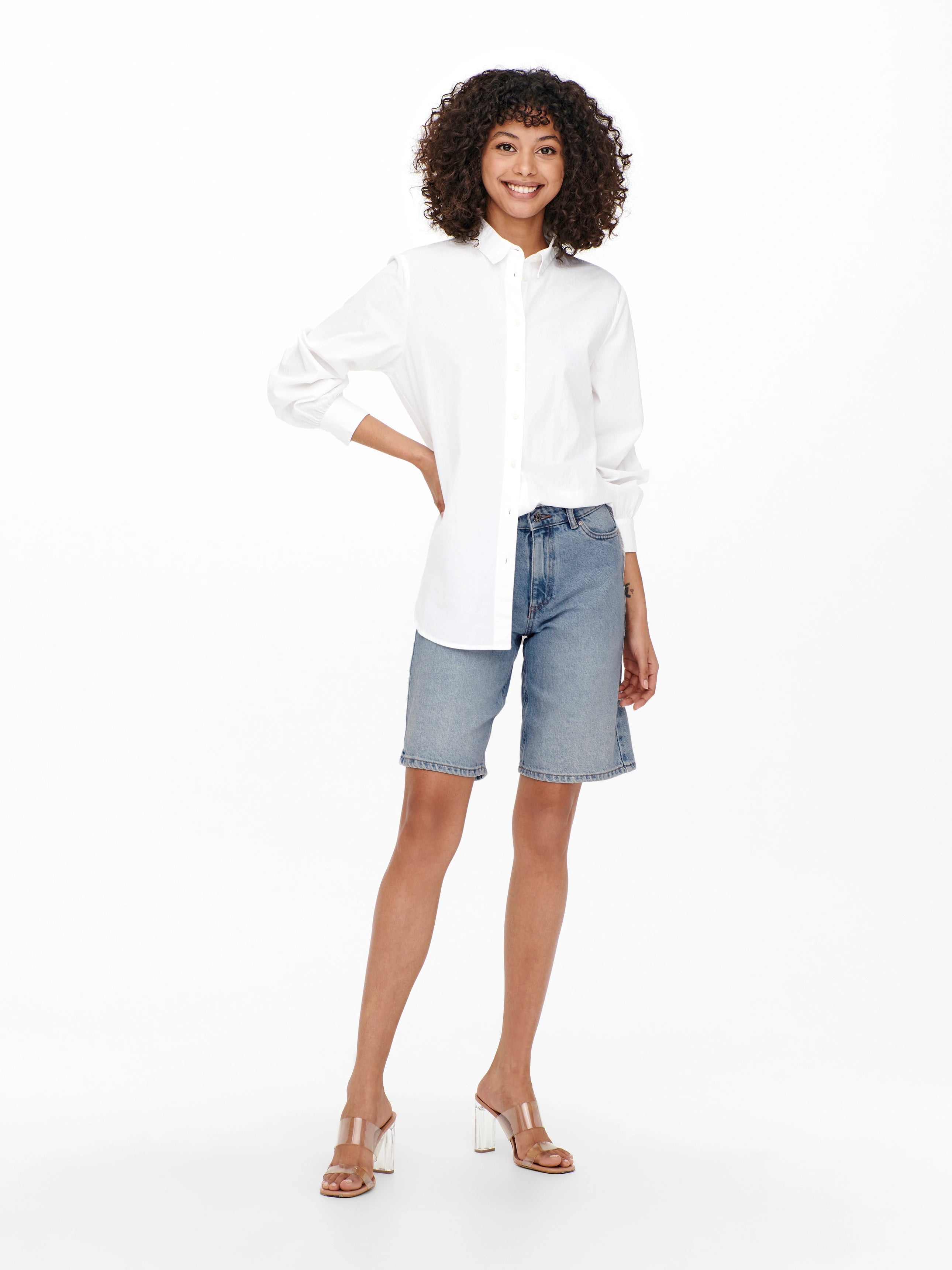 ONLY SONNY HW WIDE DNM SHORTS