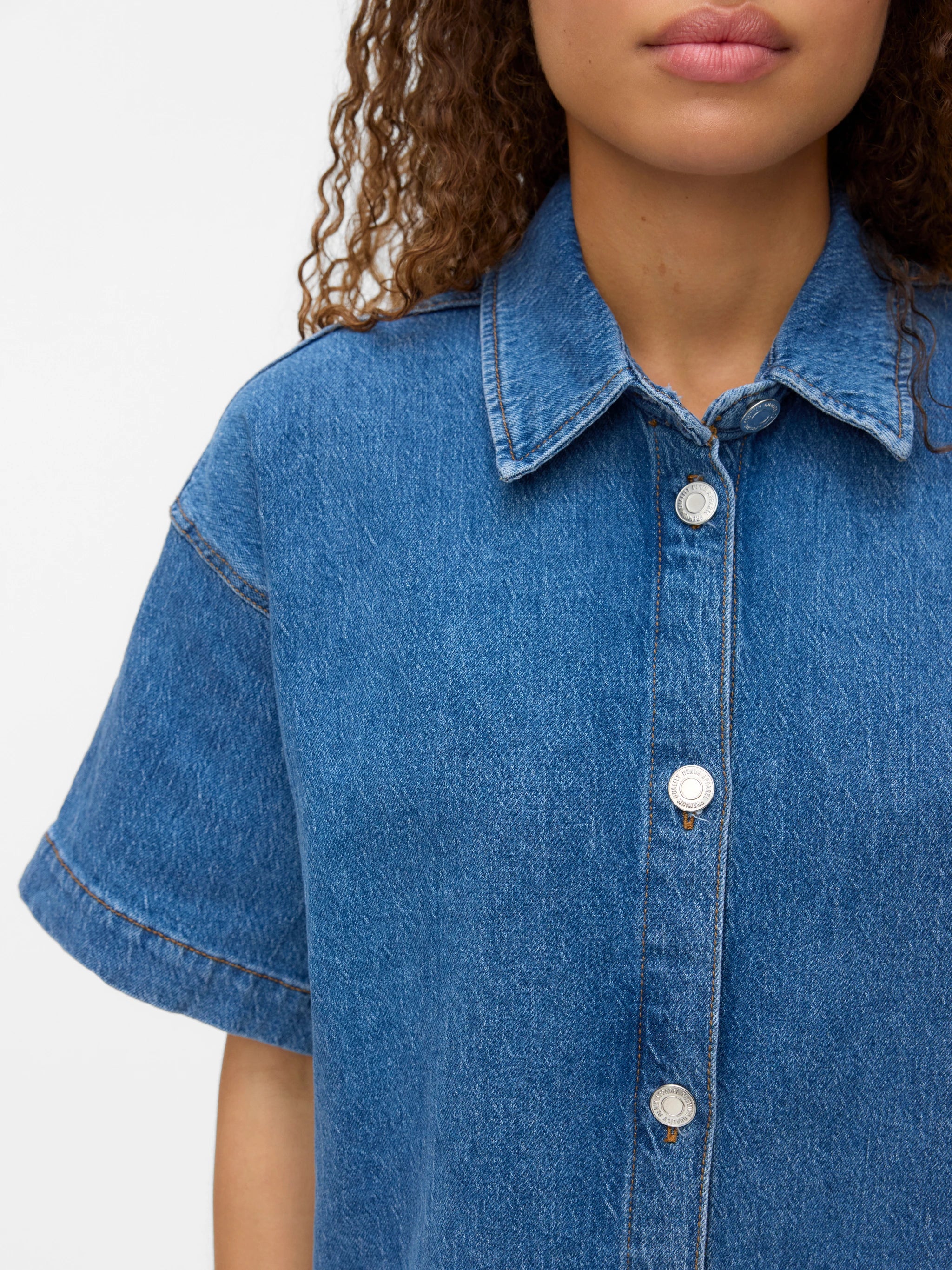 VERO MODA TESSA SS LOOSE DENIM SHIRT