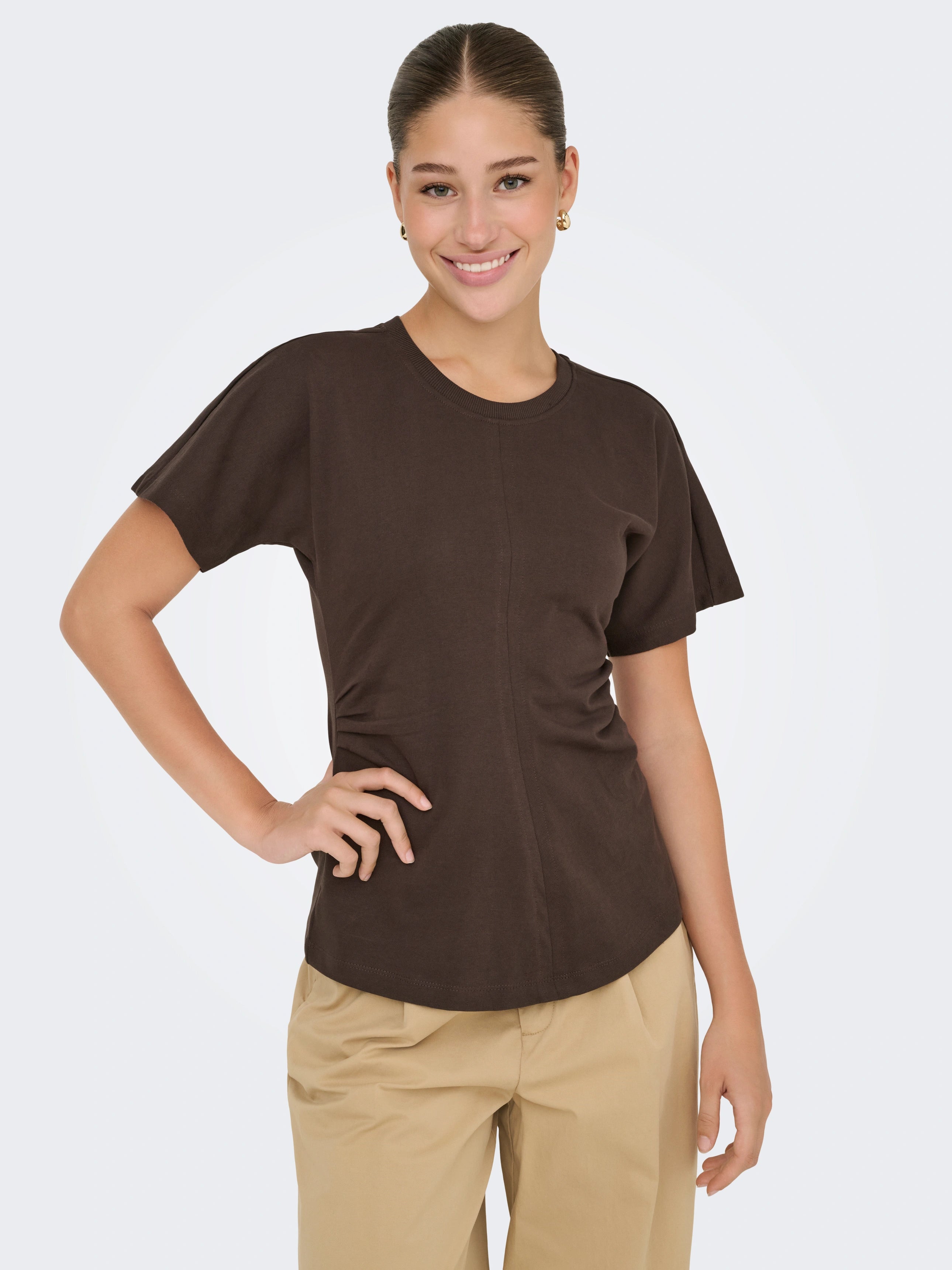 ONLY MARIE LIFE S/S RUCHING TOP