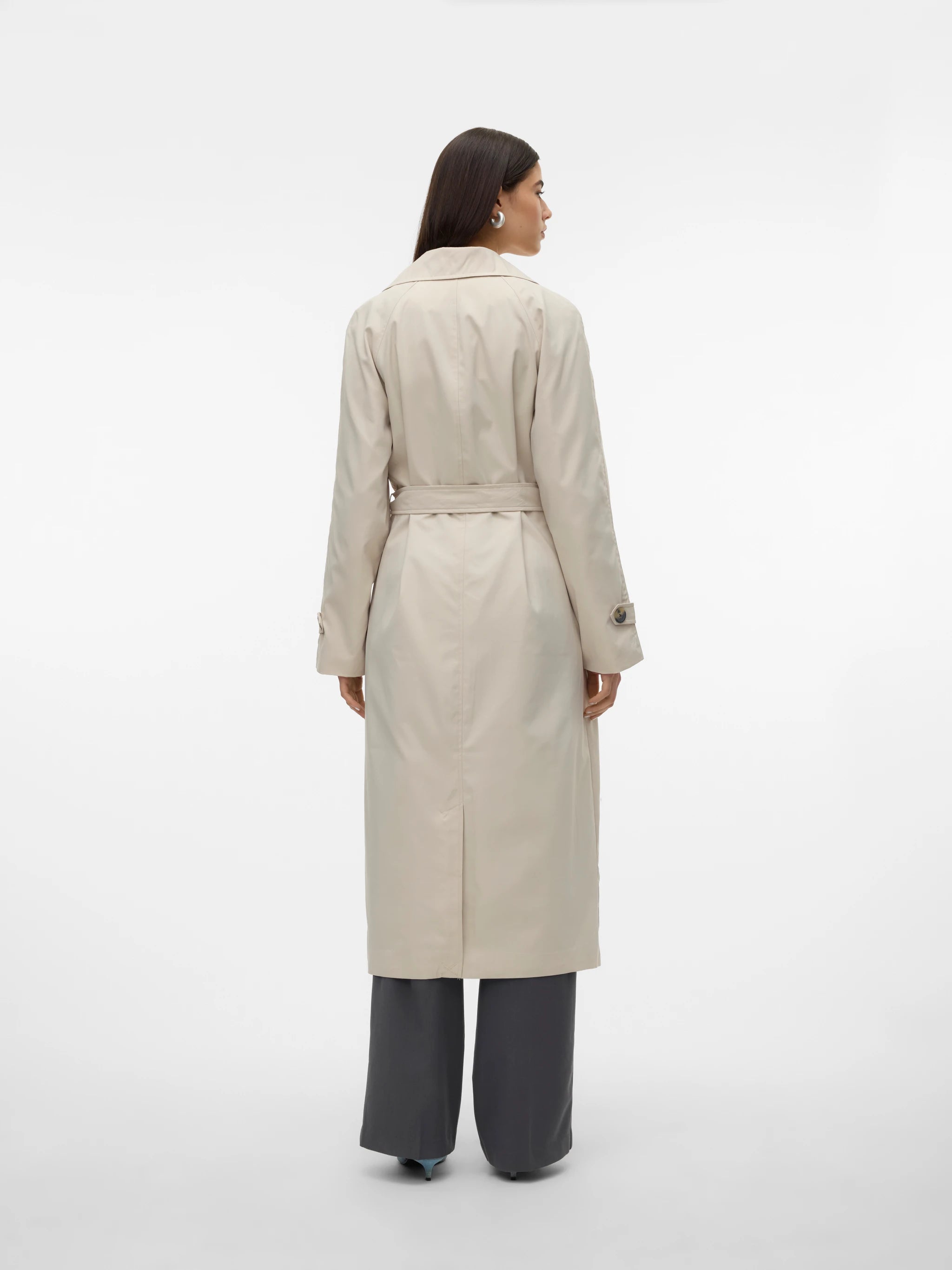 VERO MODA TESSA GOLD LONG TRENCHCOAT