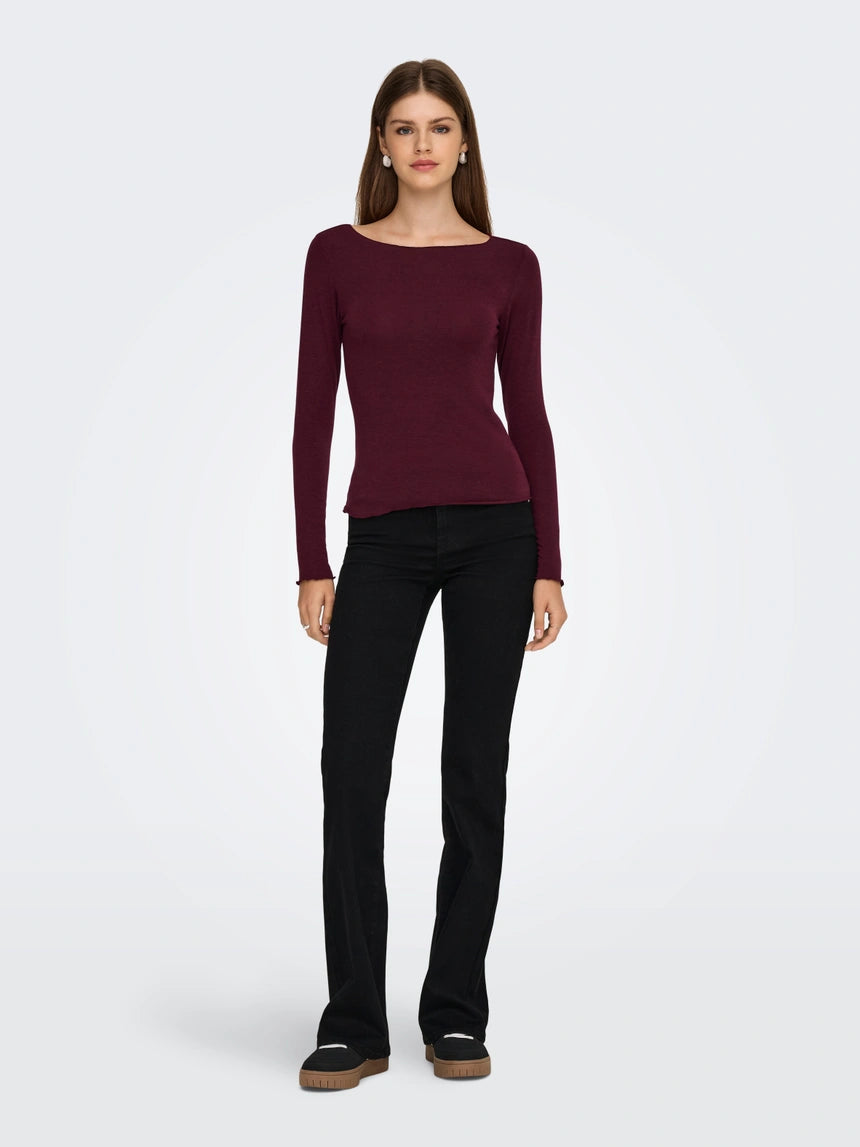 ONLY VIRRO L/S BOATNECK TOP
