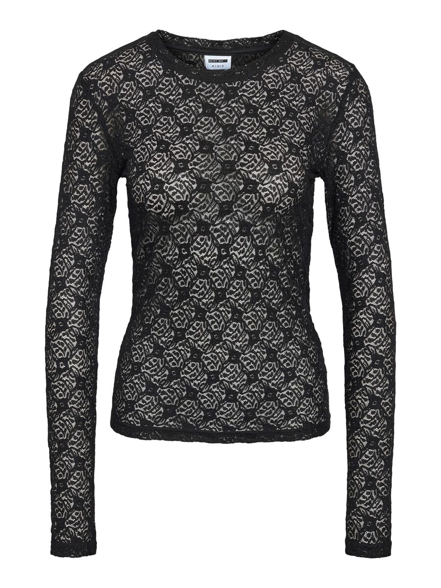 NOISY MAY JUDITH L/S LACE TOP