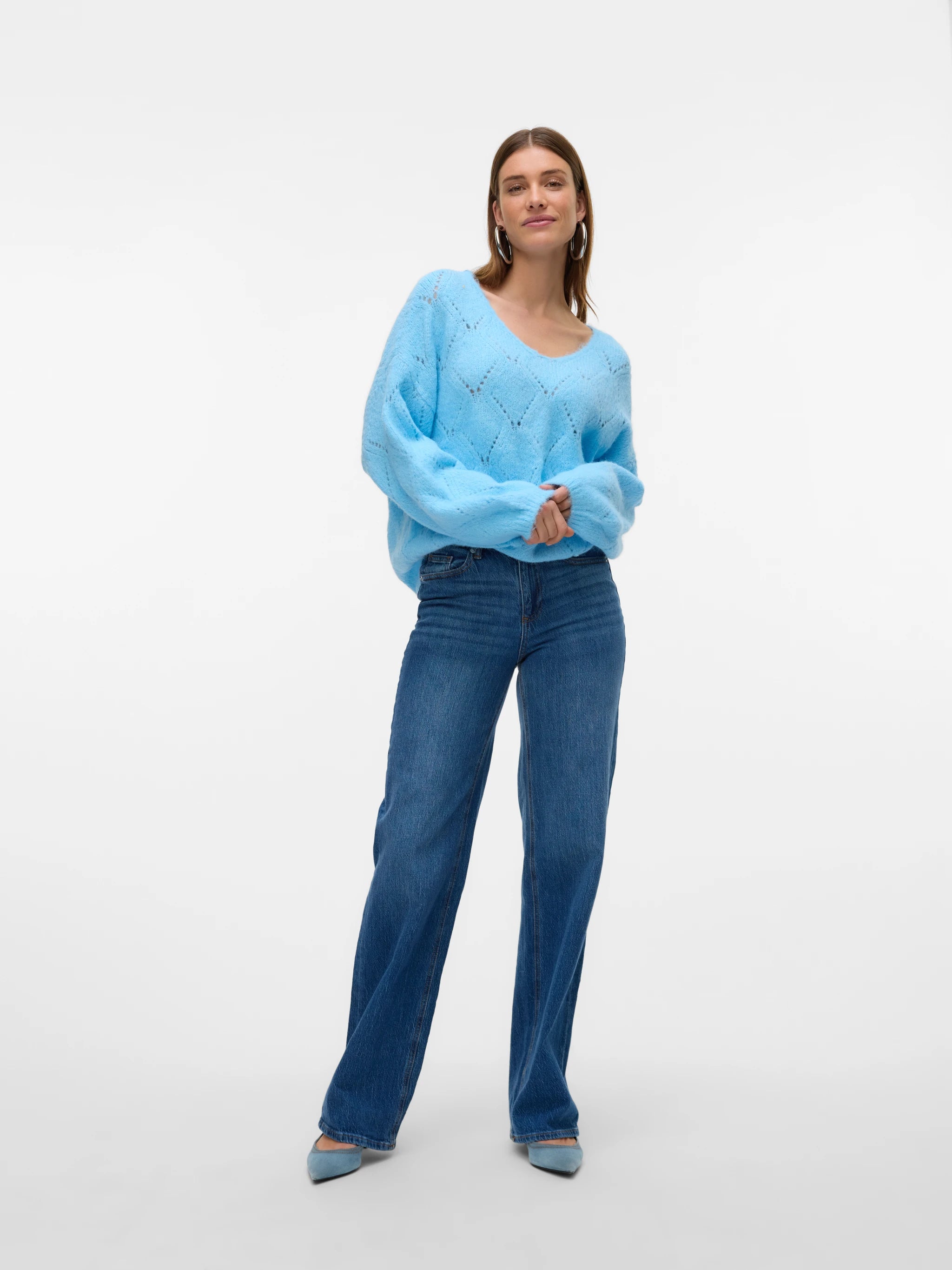 VERO MODA NOVAH LS V-NECK PULLOVER