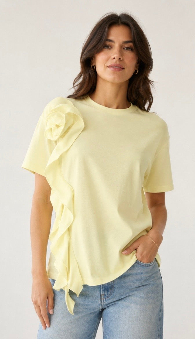 PIECES SKYLAR SS ROSE TOP