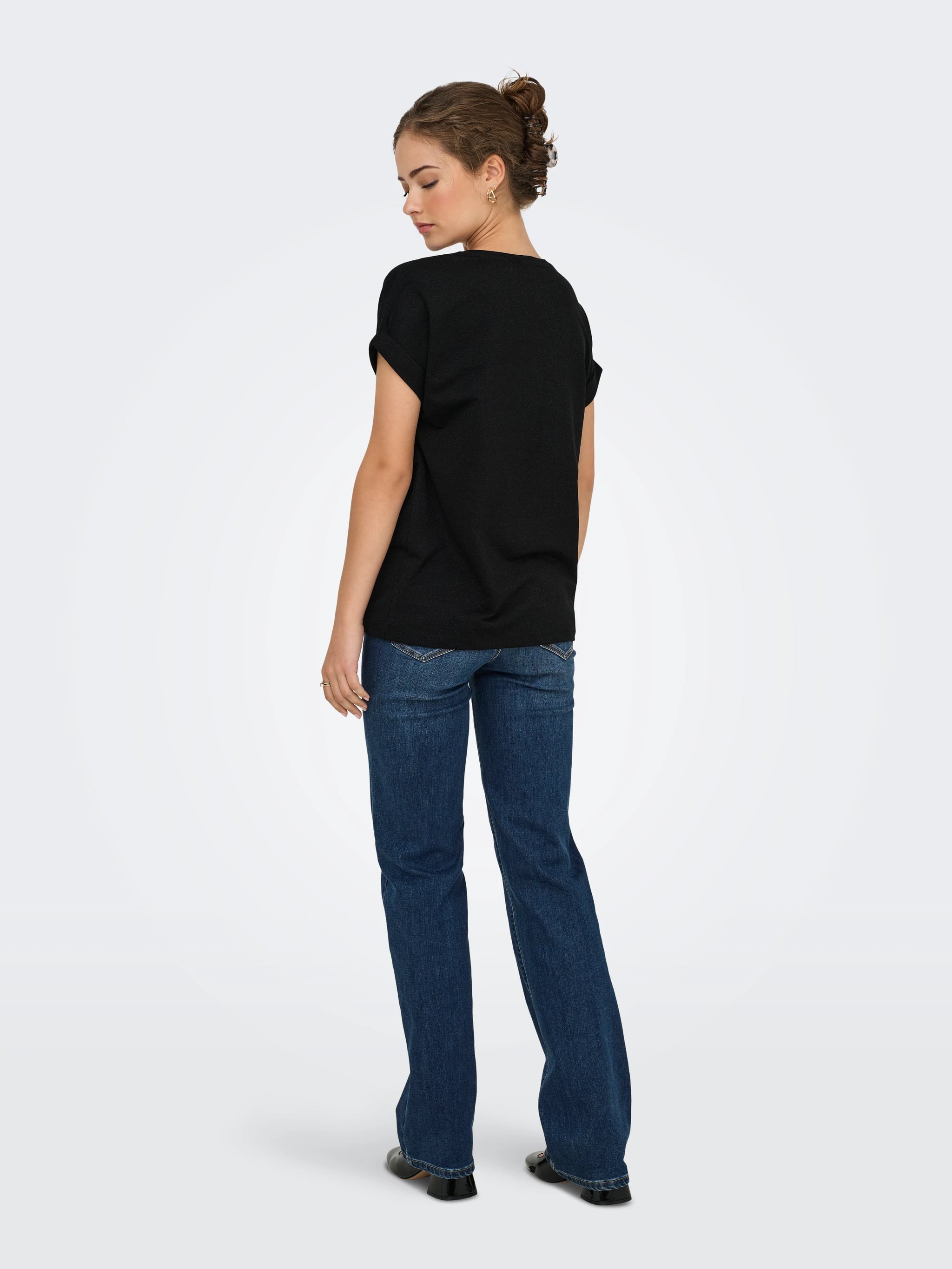 ONLY MOSTER GLITTER SS O-NECK TOP