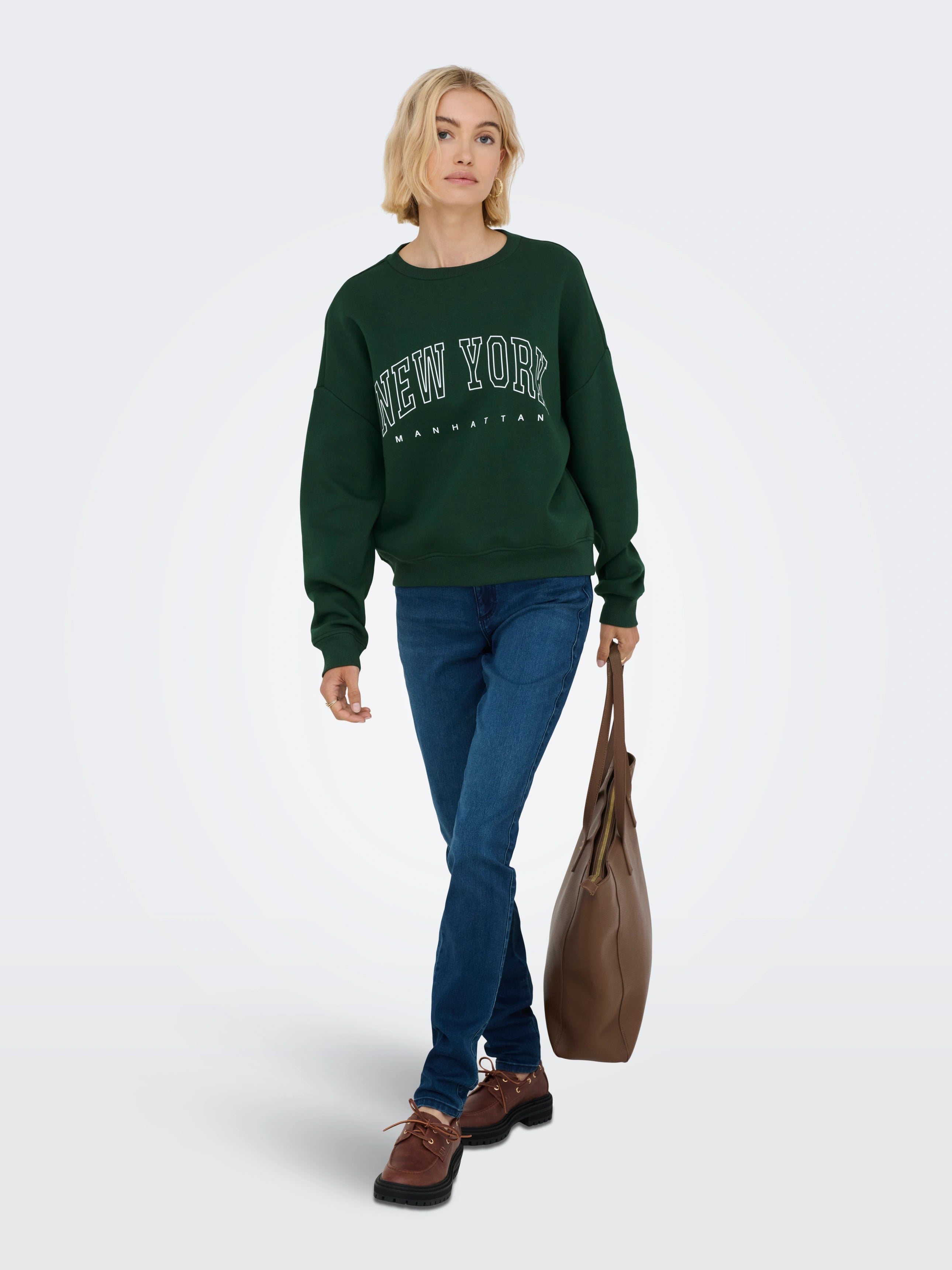 ONLY SWEAT LIFE L/S CREW O.SIZE STATE