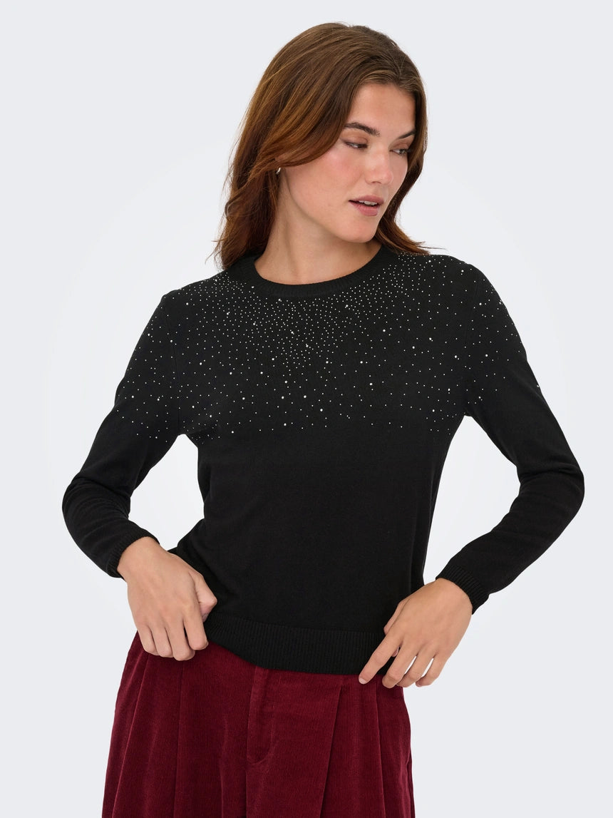 ONLY ANABELLA LS BLING O-NECK KNIT