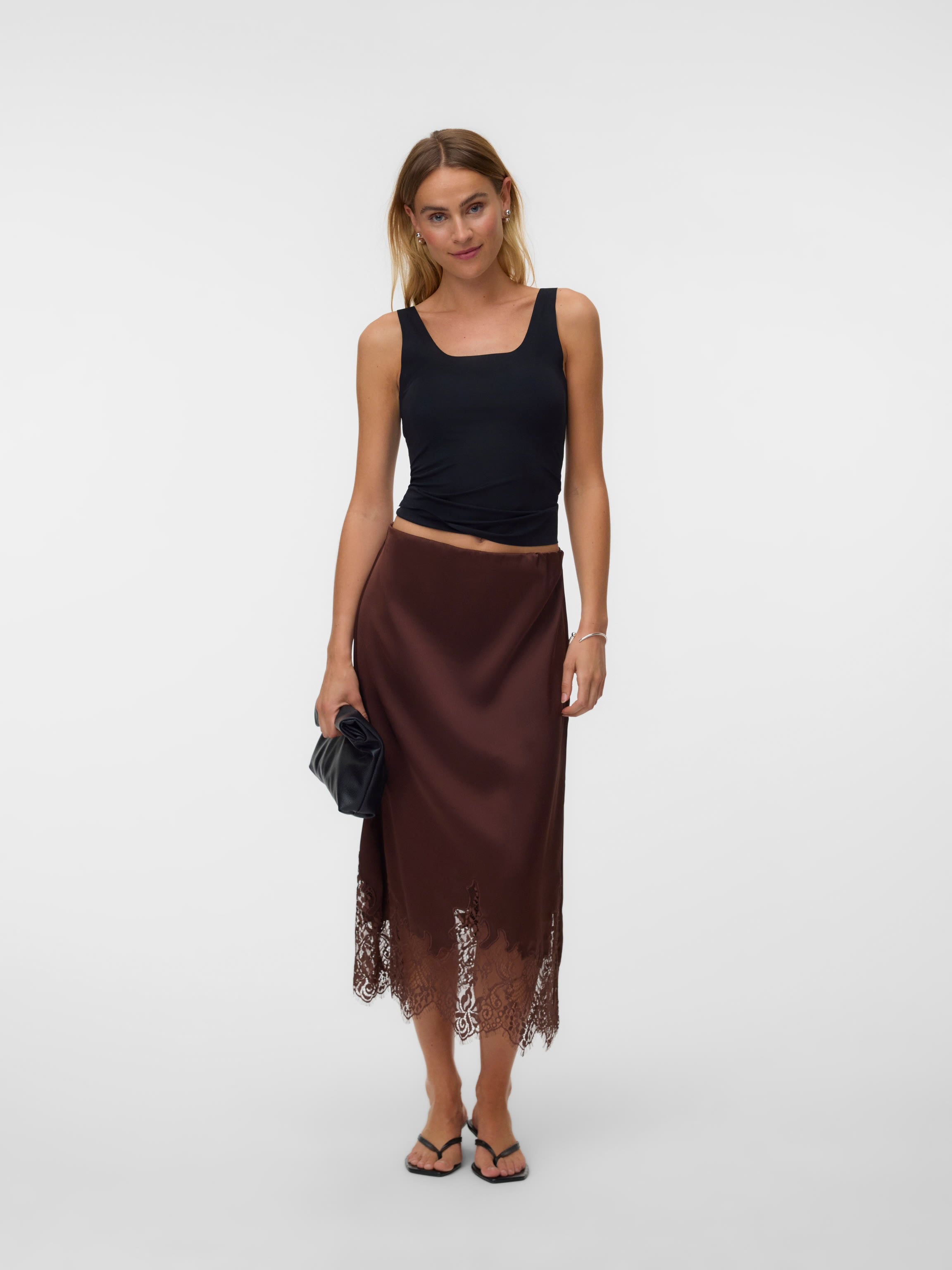 VERO MODA NOVI LACE DETAIL 7/8 SKIRT
