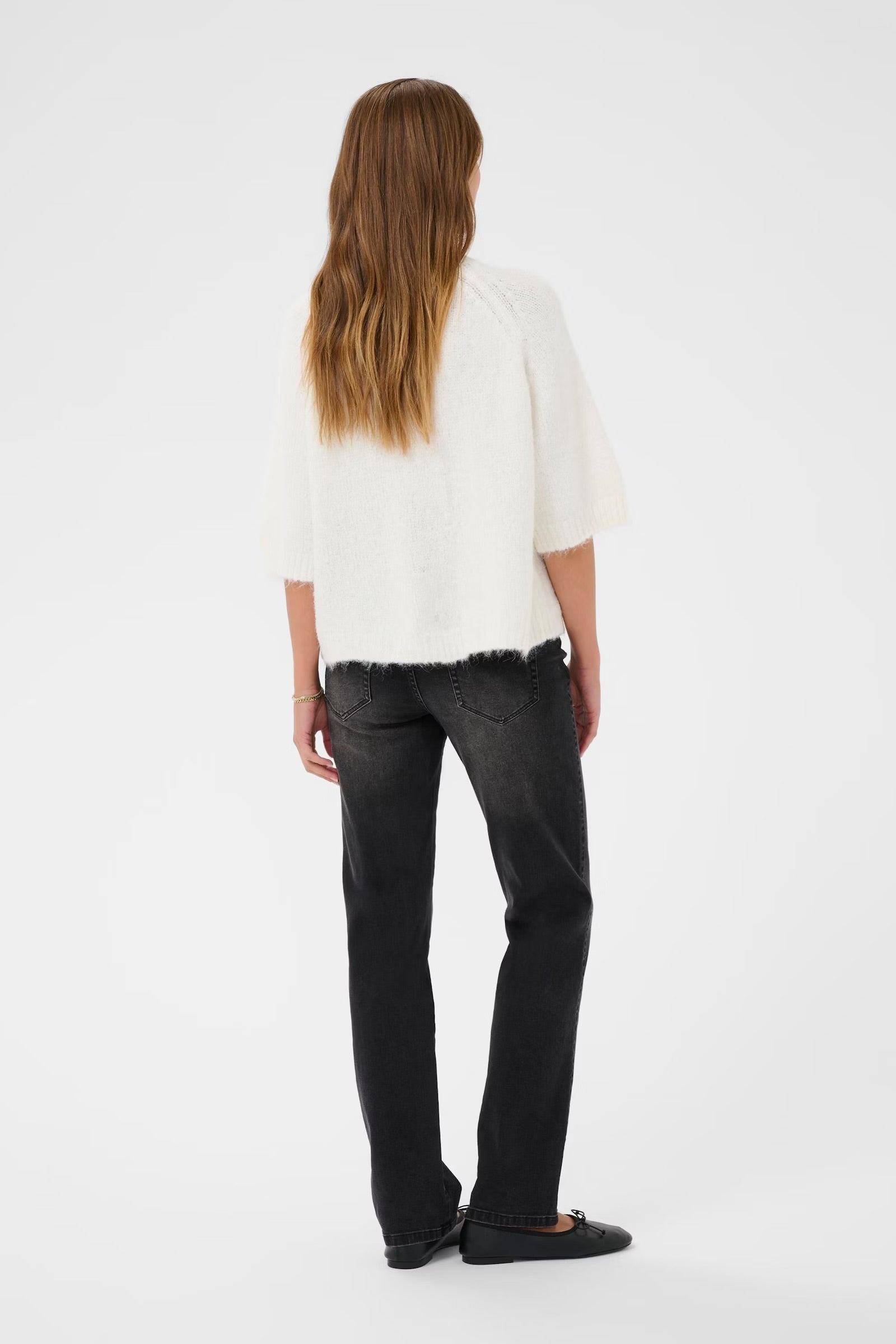 KAFFE EMILIE CROPPED KNIT PULLOVER