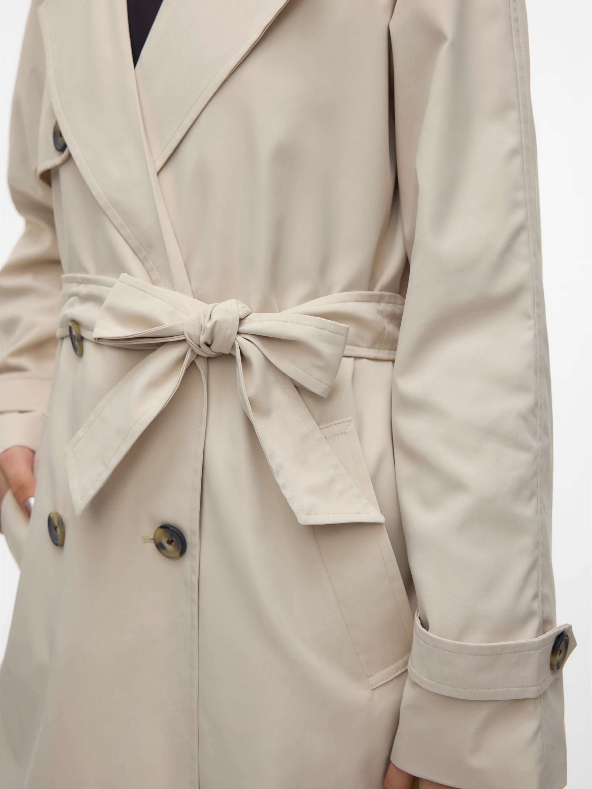 VERO MODA TESSA GOLD LONG TRENCHCOAT