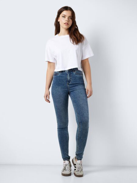 NOISY MAY CALLIE HW SKINNY JEANS MEDIUM BLUE WASHED
