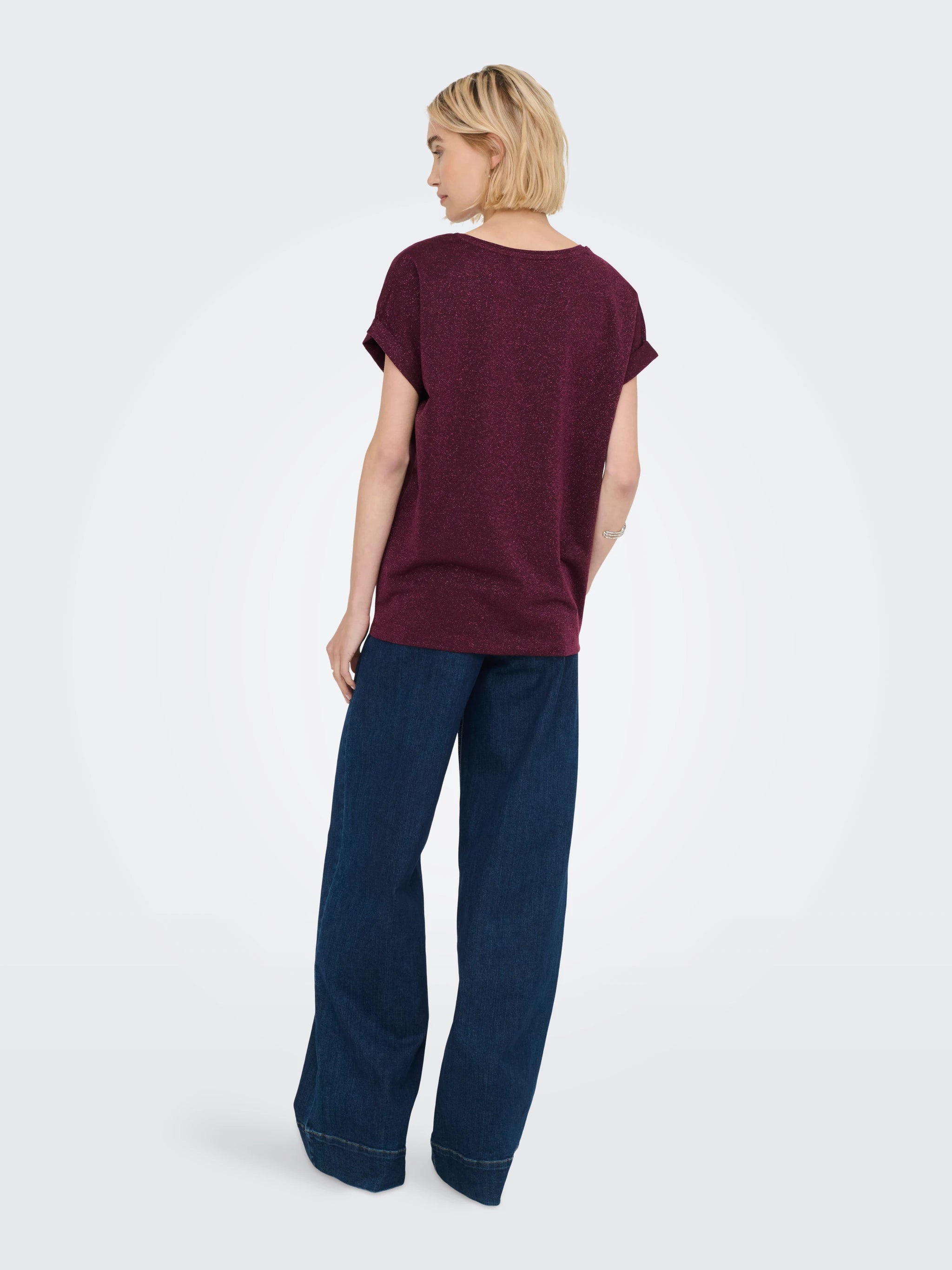 ONLY MOSTER GLITTER SS O-NECK TOP