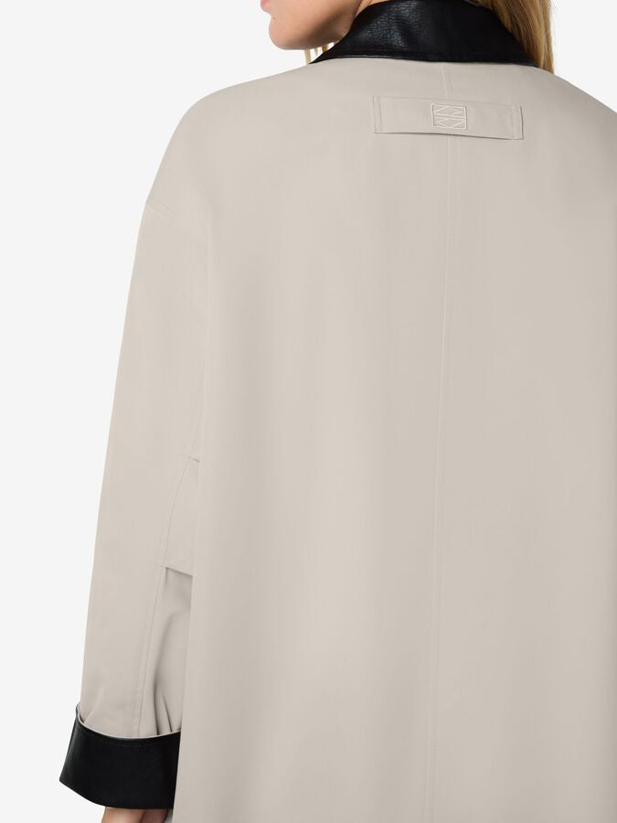 NOISY MAY NORA PU COLLAR LONG COAT