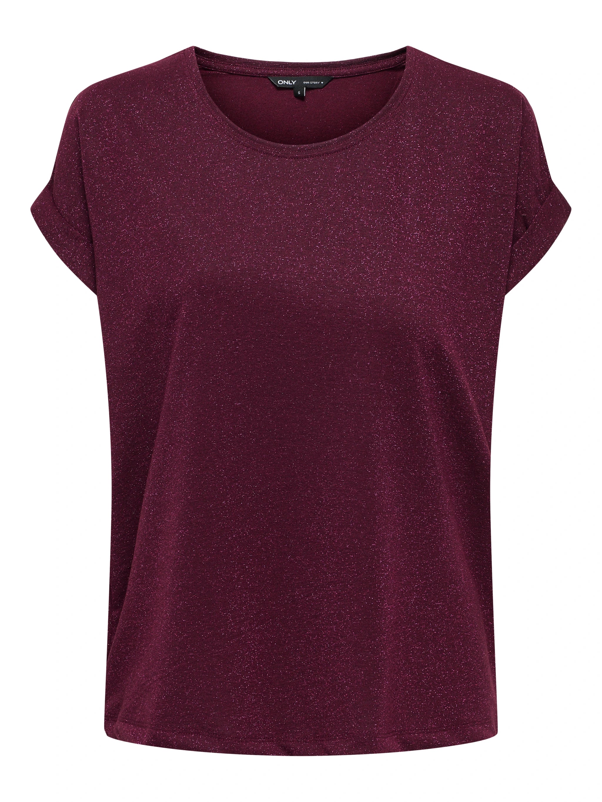 ONLY MOSTER GLITTER SS O-NECK TOP