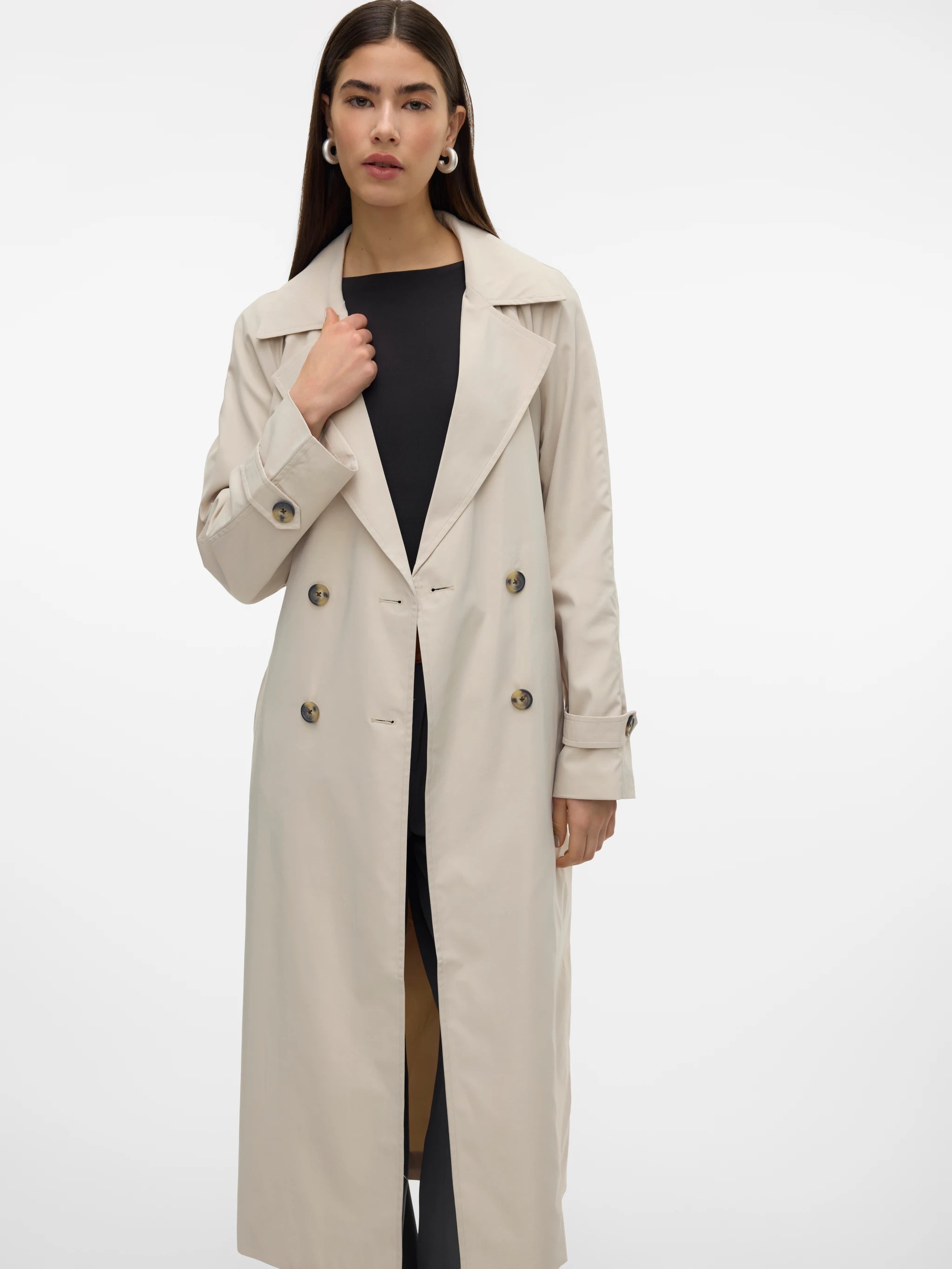 VERO MODA TESSA GOLD LONG TRENCHCOAT