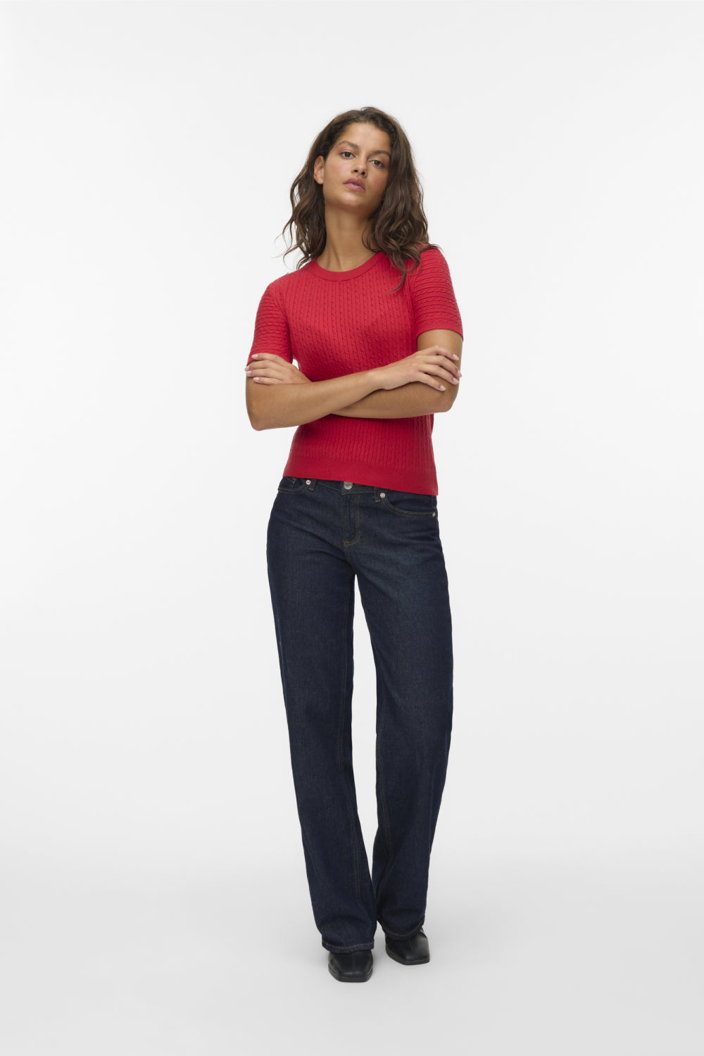 VERO MODA MIRLA SS O-NECK PULLOVER