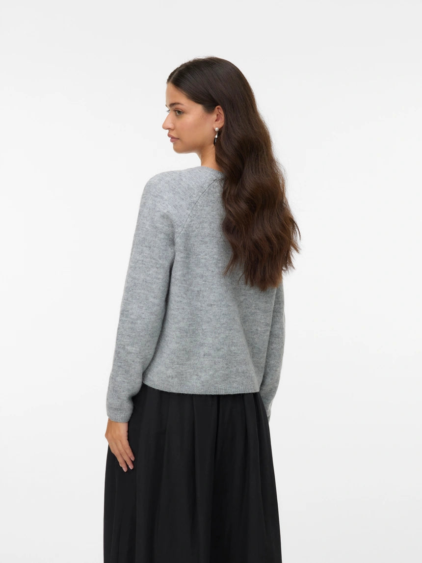 AWARE MAGALENE LS O-NECK PEARL CARDIGAN