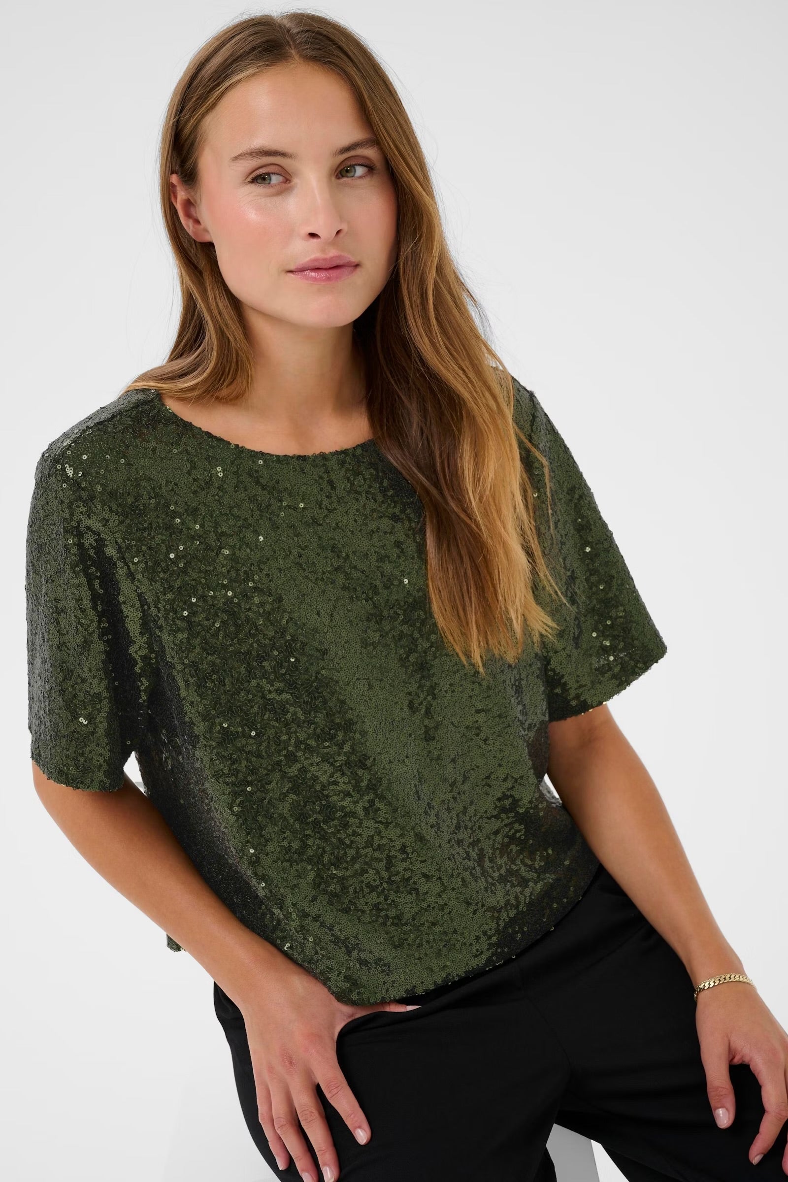 KAFFE MIRANDA SEQUIN BLOUSE