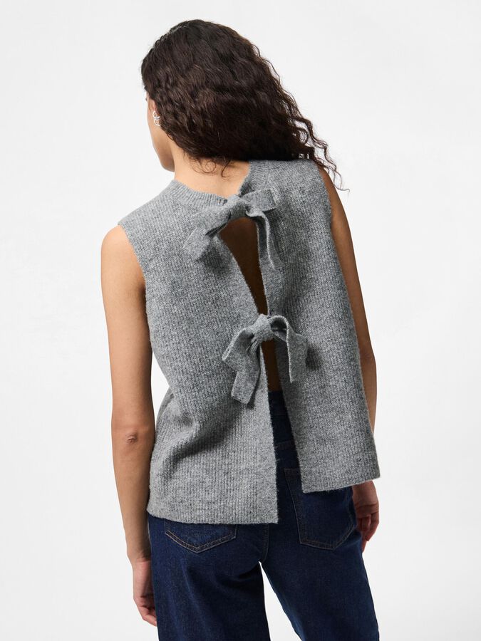 PIECES SILLY SL REV TIE VEST KNIT