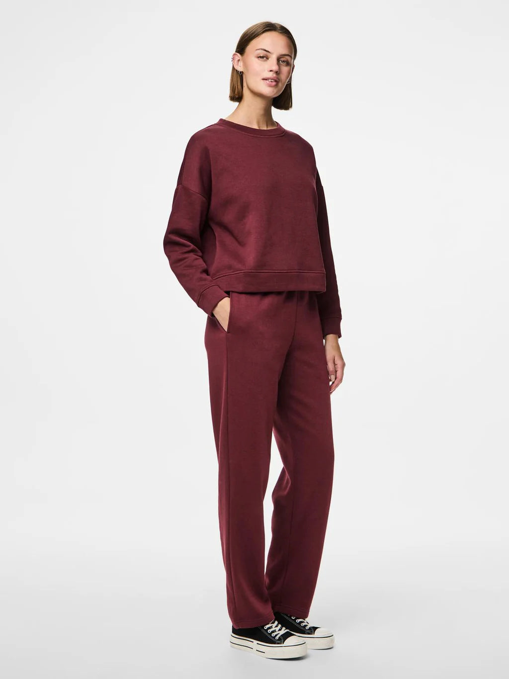 PIECES CHILLI HW STRAIGHT SWEAT PANTS