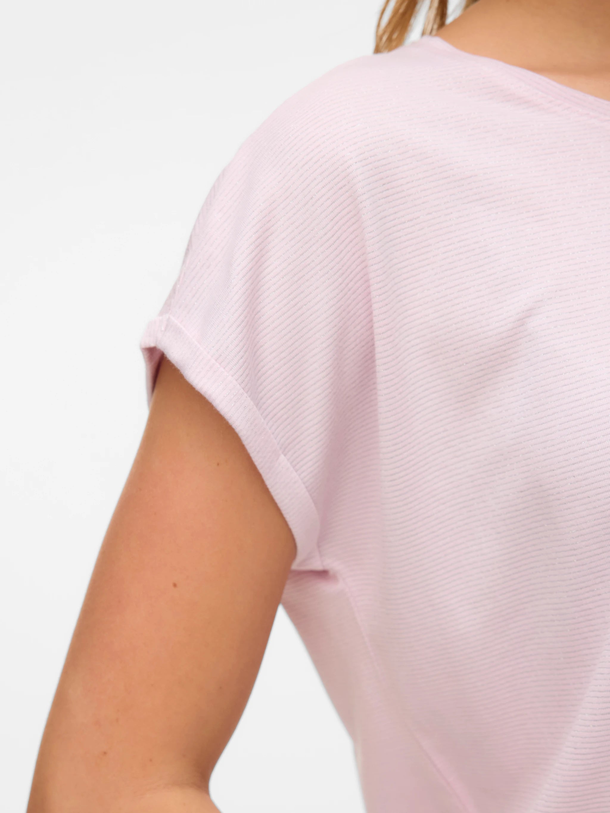 VERO MODA AVA GLITTER SS TOP STRIPE
