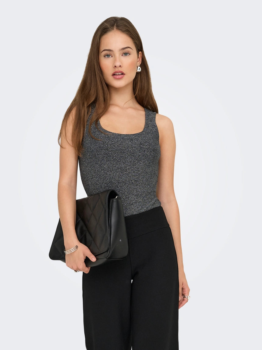 ONLY EA GLITTER S/L 2-WAYS TOP