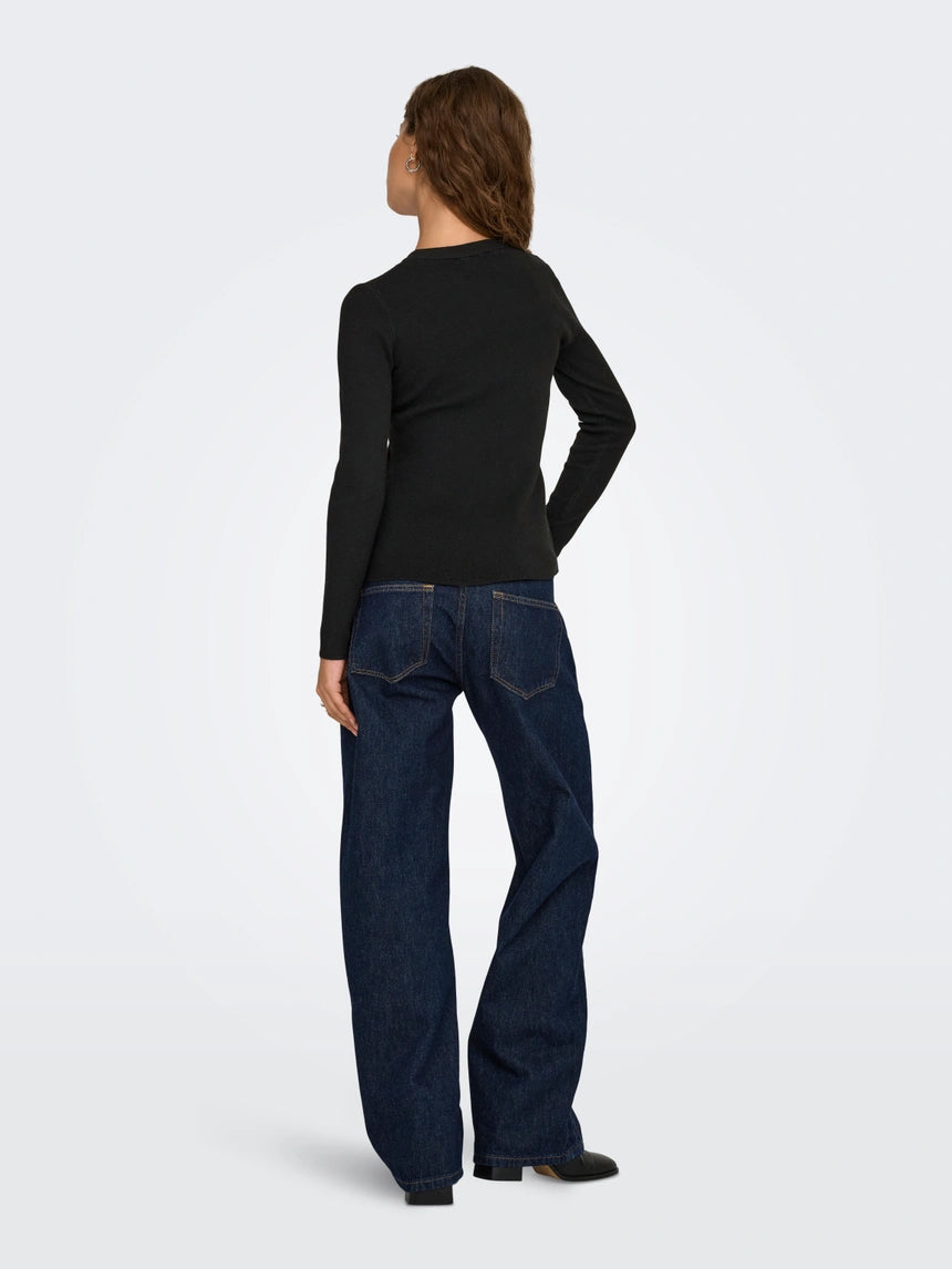 ONLY COCO LIFE LS RIB ONECK PEPLUM