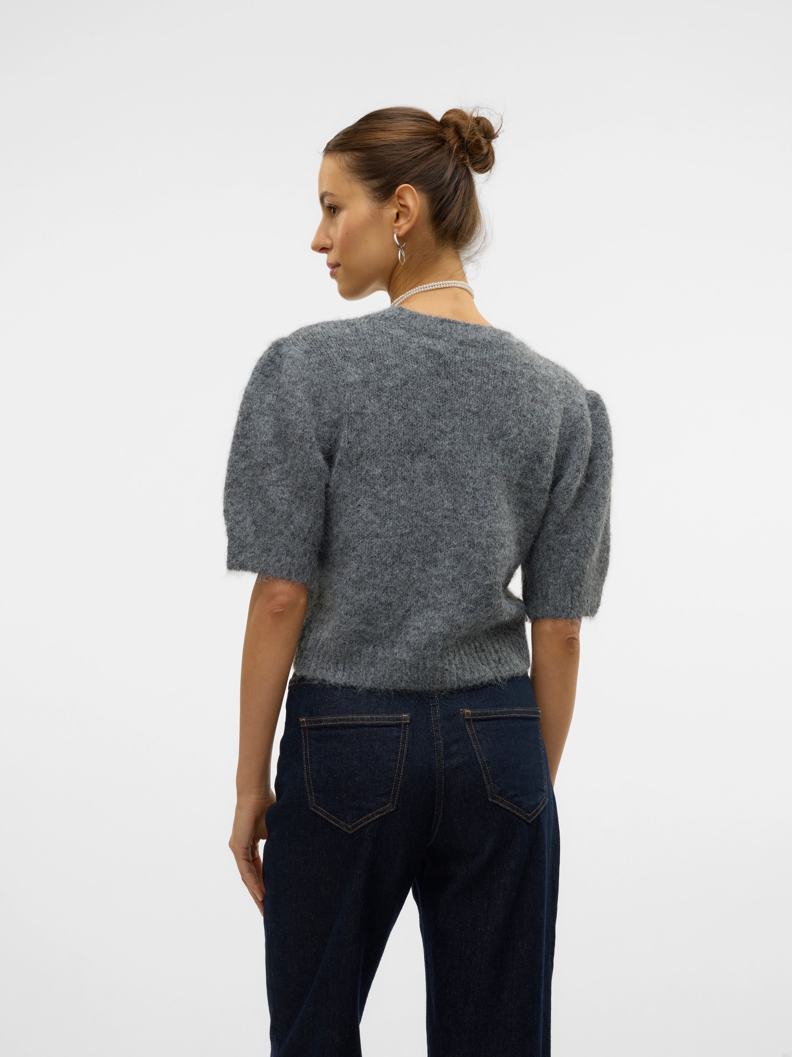 VERO MODA NOVAH SS O-NECK PUFF PULLOVER