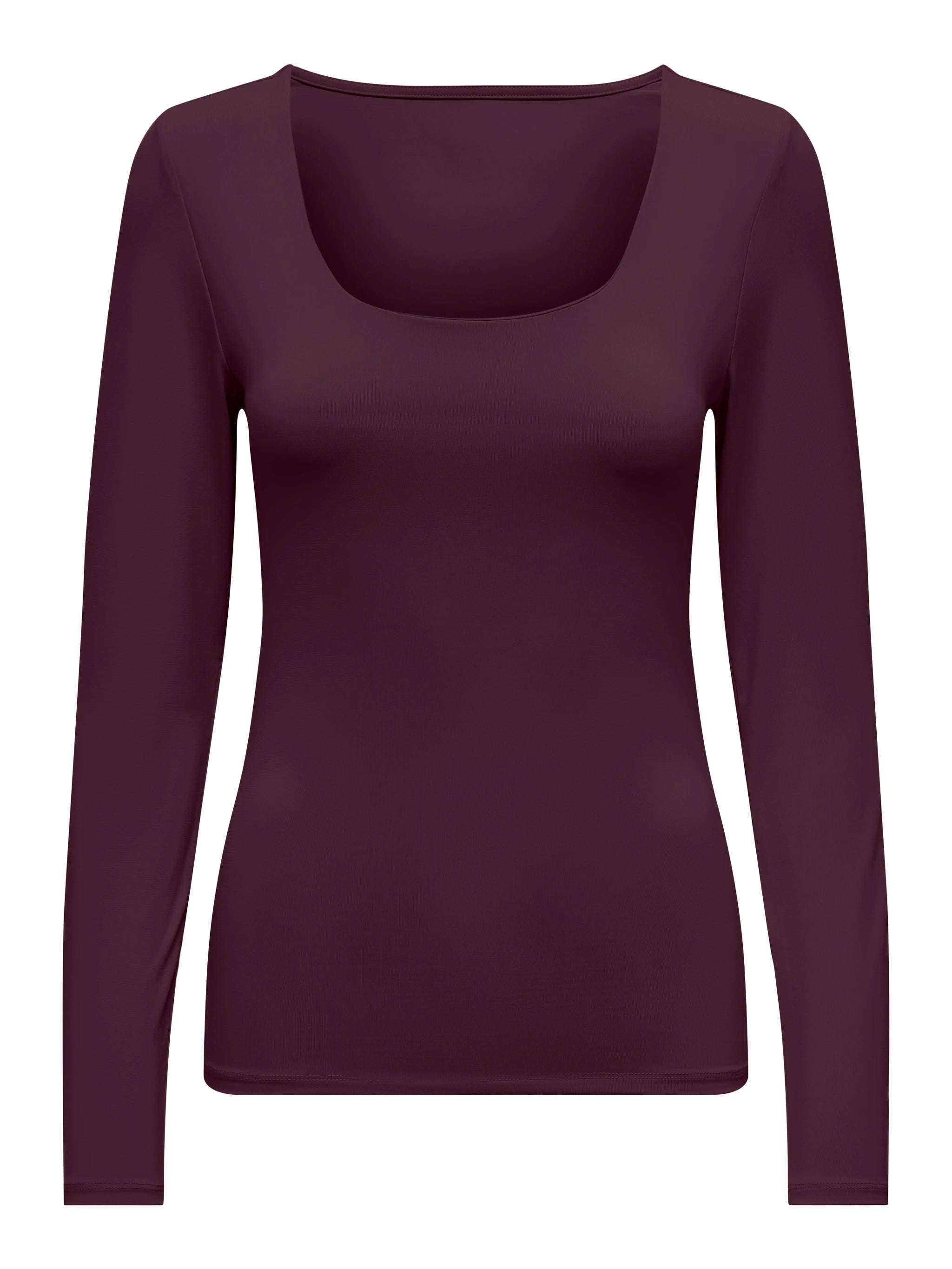 ONLY EA L/S 2-WAY DEEP NECK TOP
