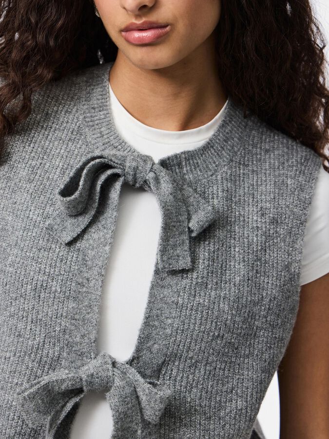 PIECES SILLY SL REV TIE VEST KNIT