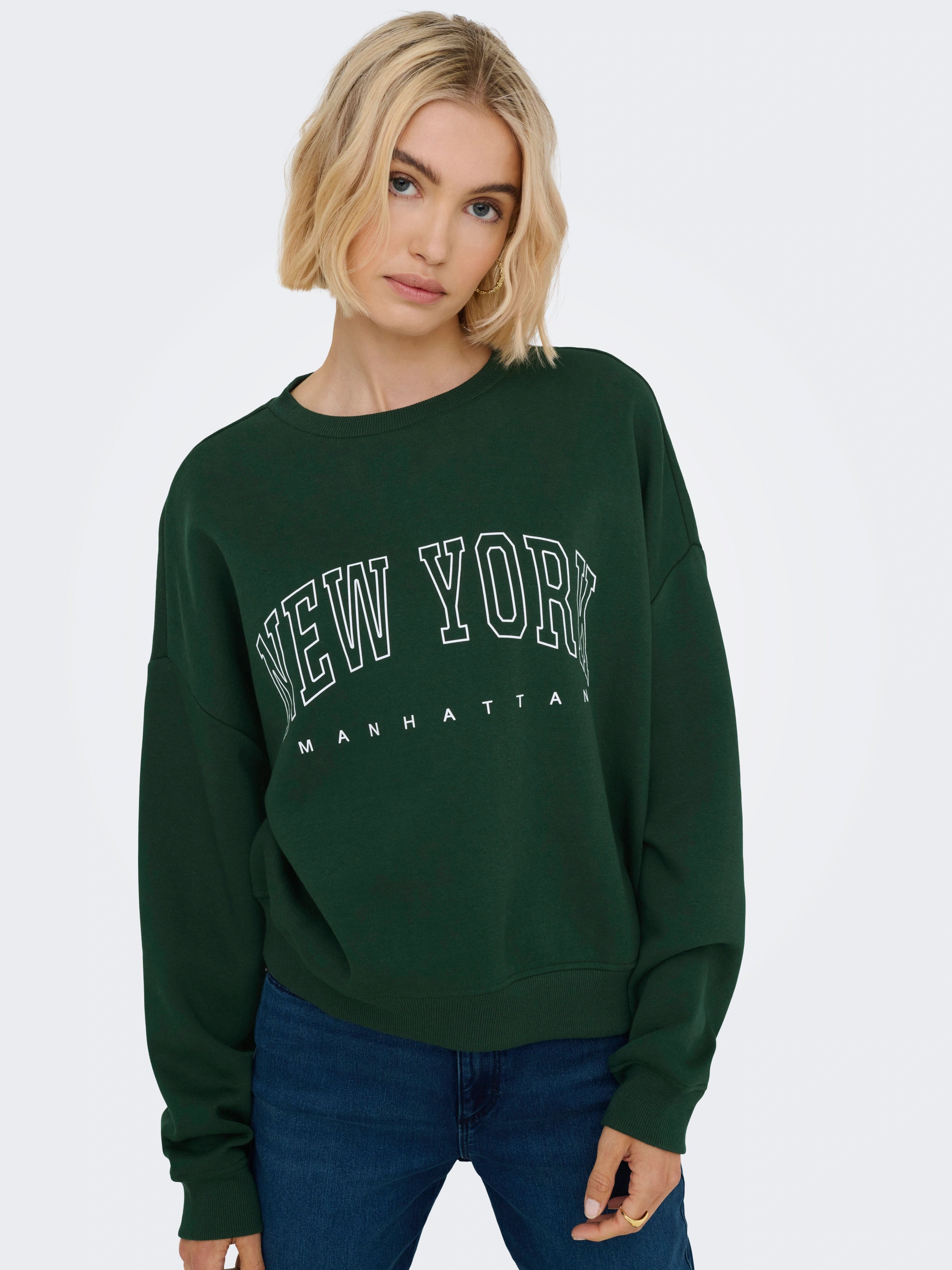 ONLY SWEAT LIFE L/S CREW O.SIZE STATE