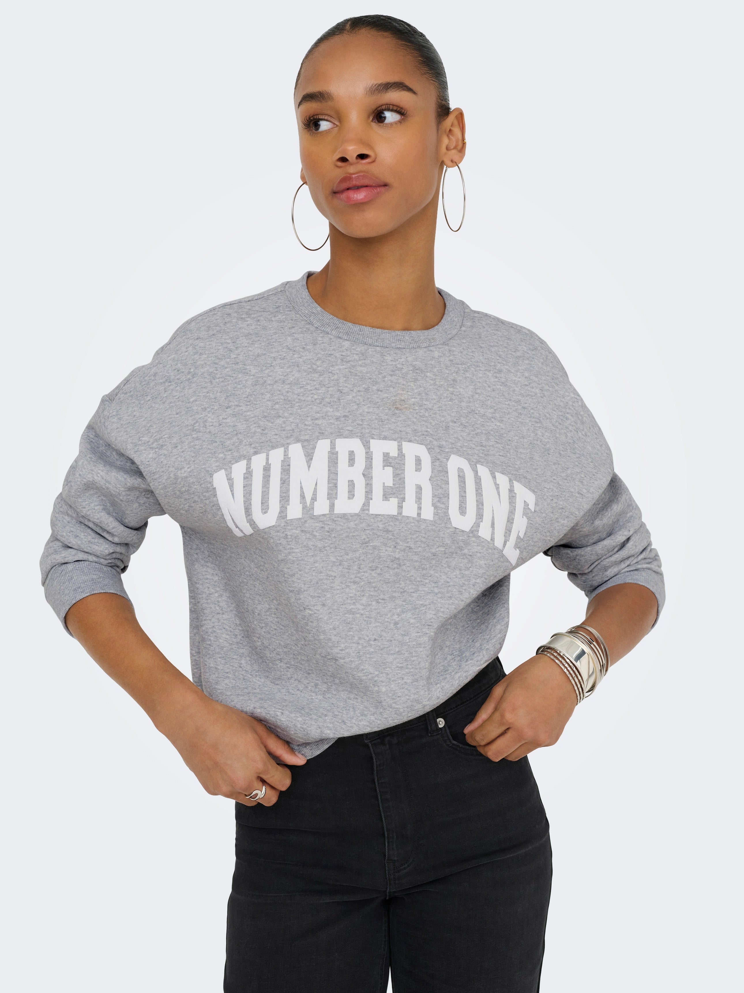 ONLY SWEAT LIFE L/S CREW O.SIZE STATE