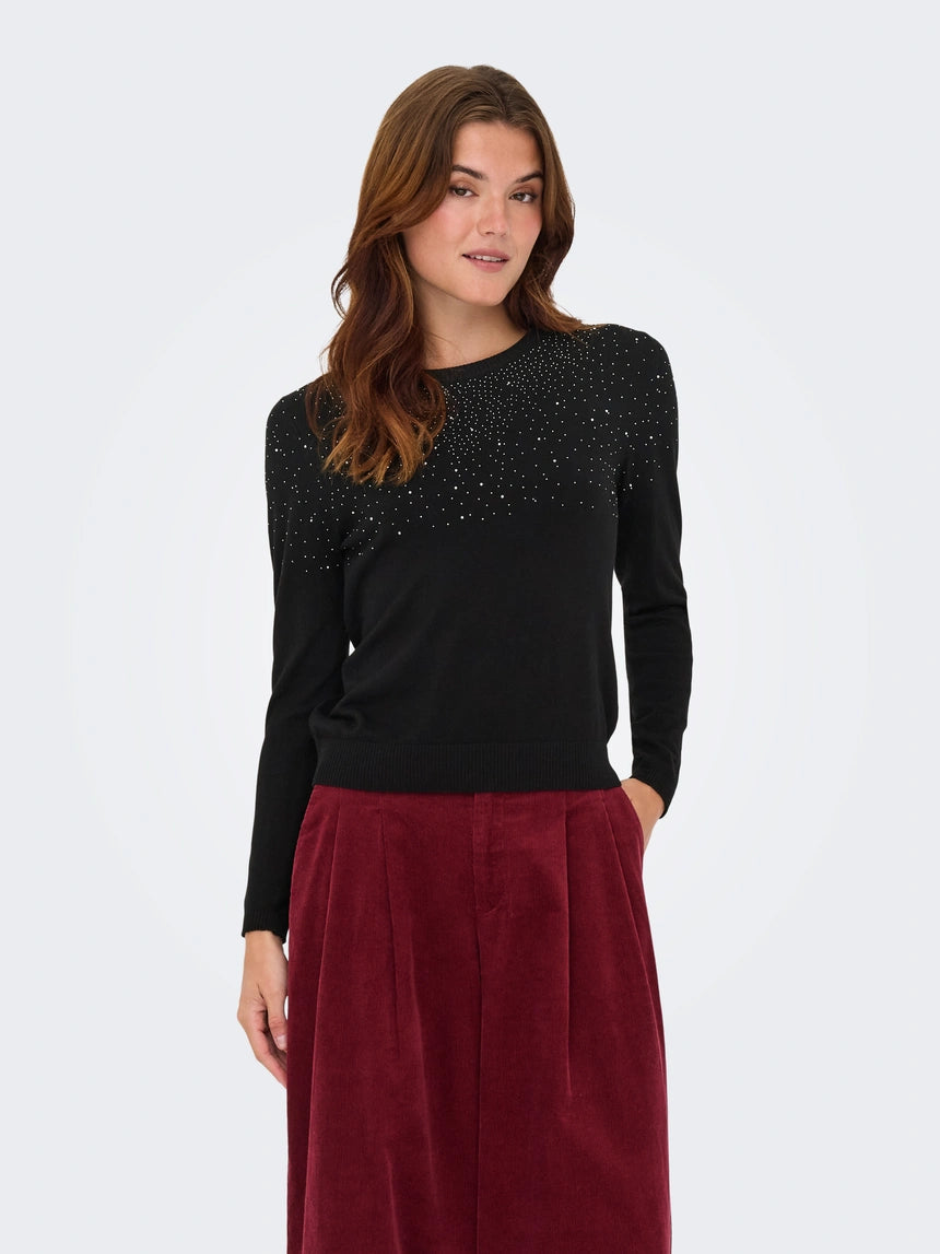 ONLY ANABELLA LS BLING O-NECK KNIT