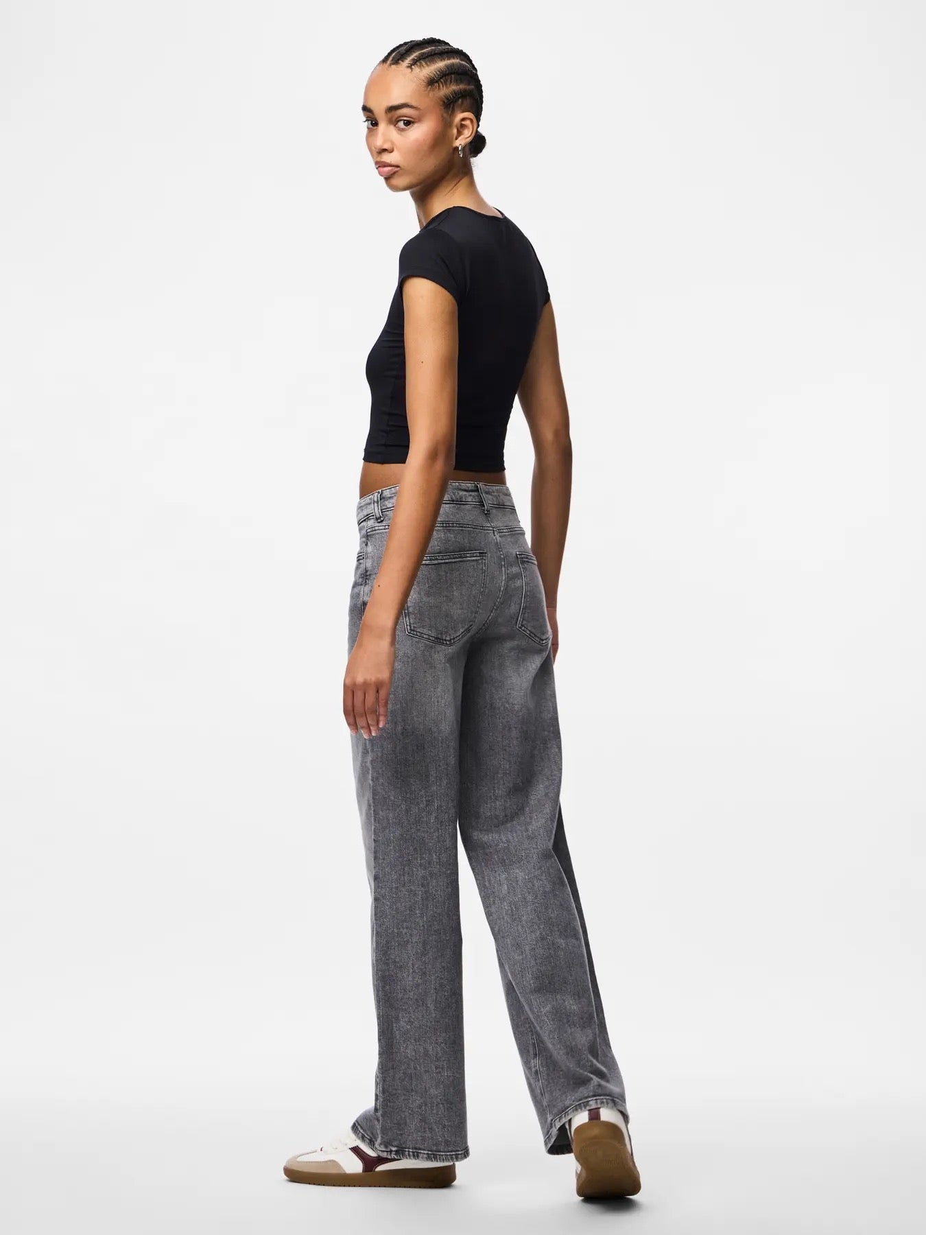 PIECES SILKE MW WIDE JEANS